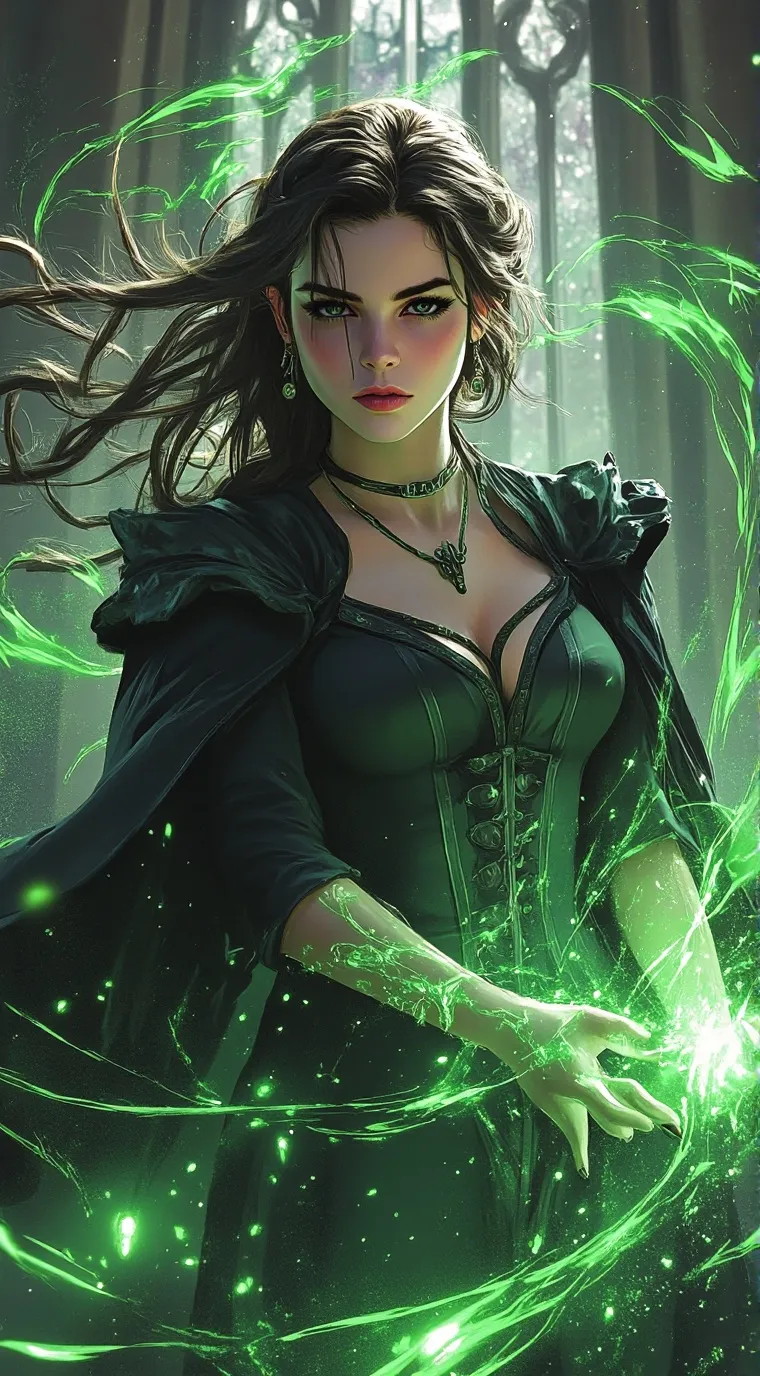 ai character: Hogwarts + wicked  background