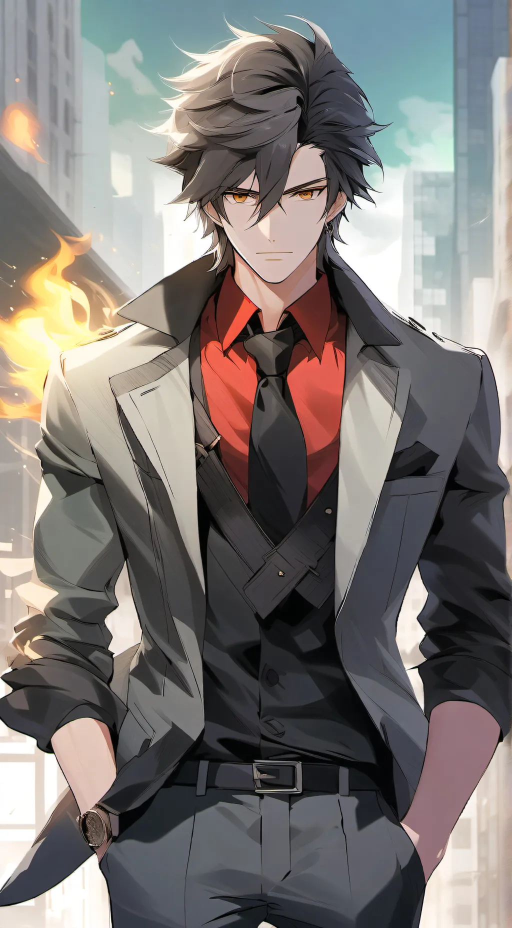 ai character: Damian  background