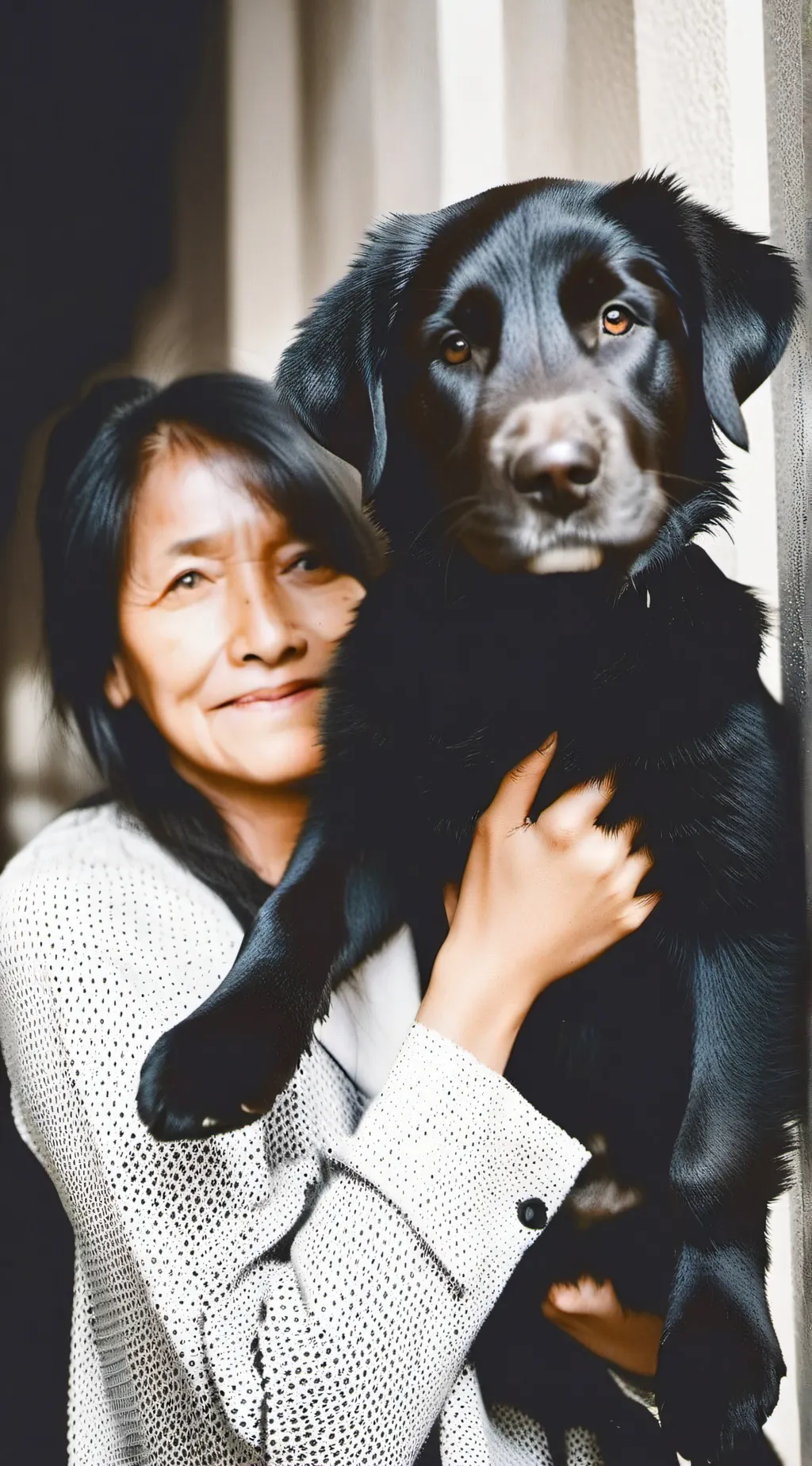 ai character: Lylo the angel dog background