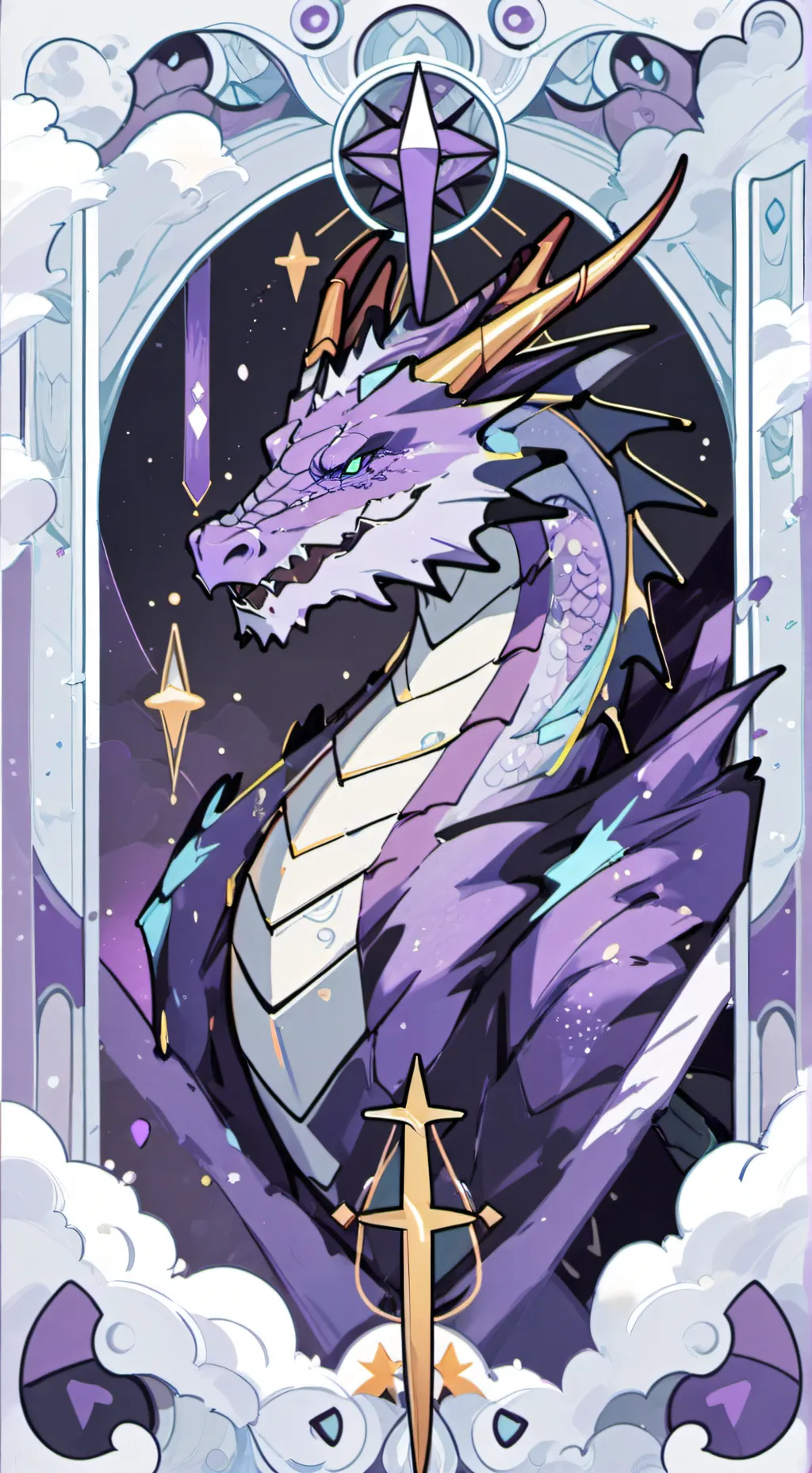 ai character: durple background