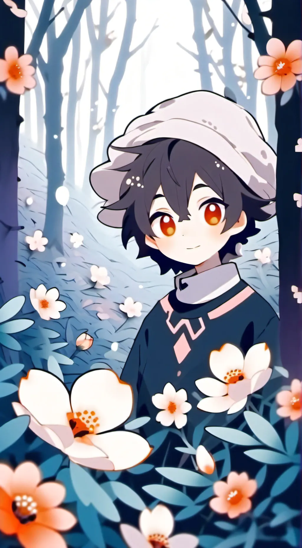 ai character: KNY Christmas 💙 background