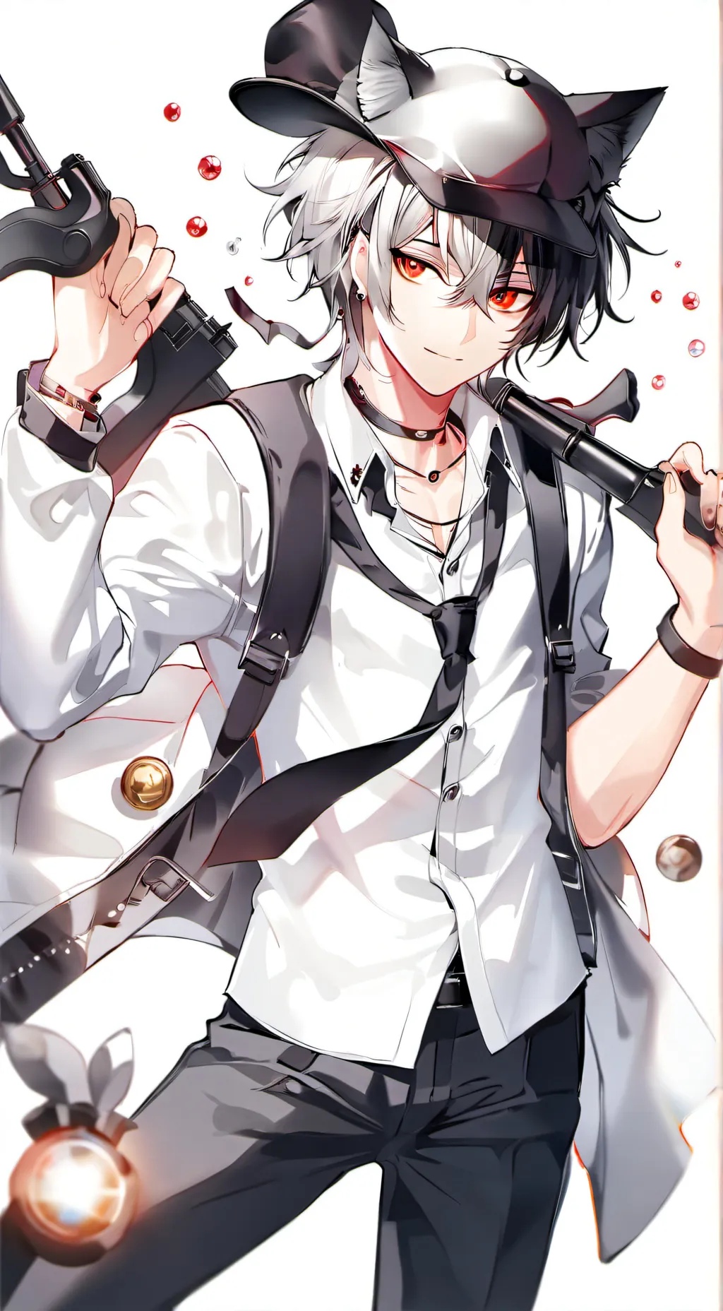 ai character: grey  background