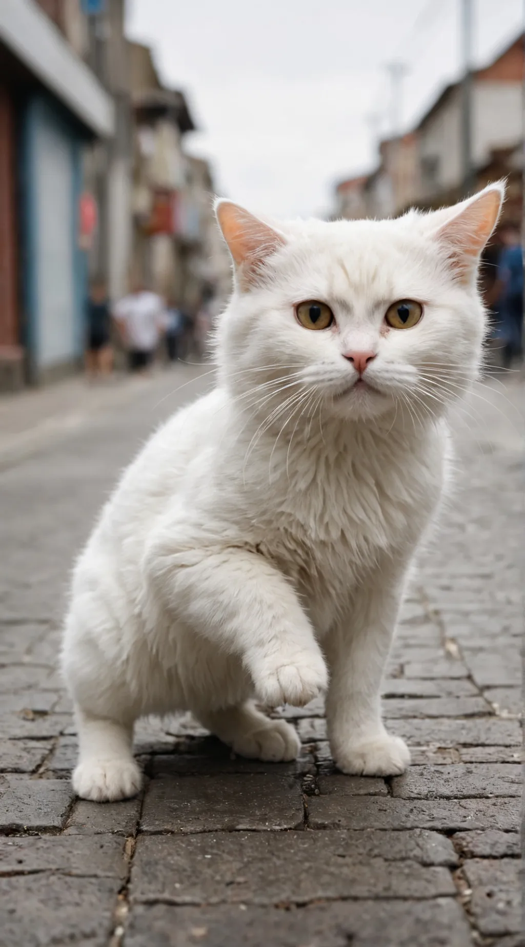 ai character: 🍼 Stray cat 🍞 background