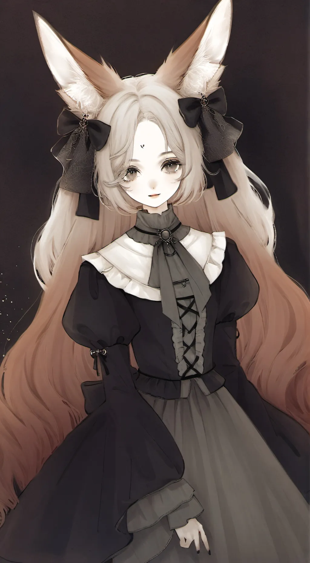 ai character: girl fox background