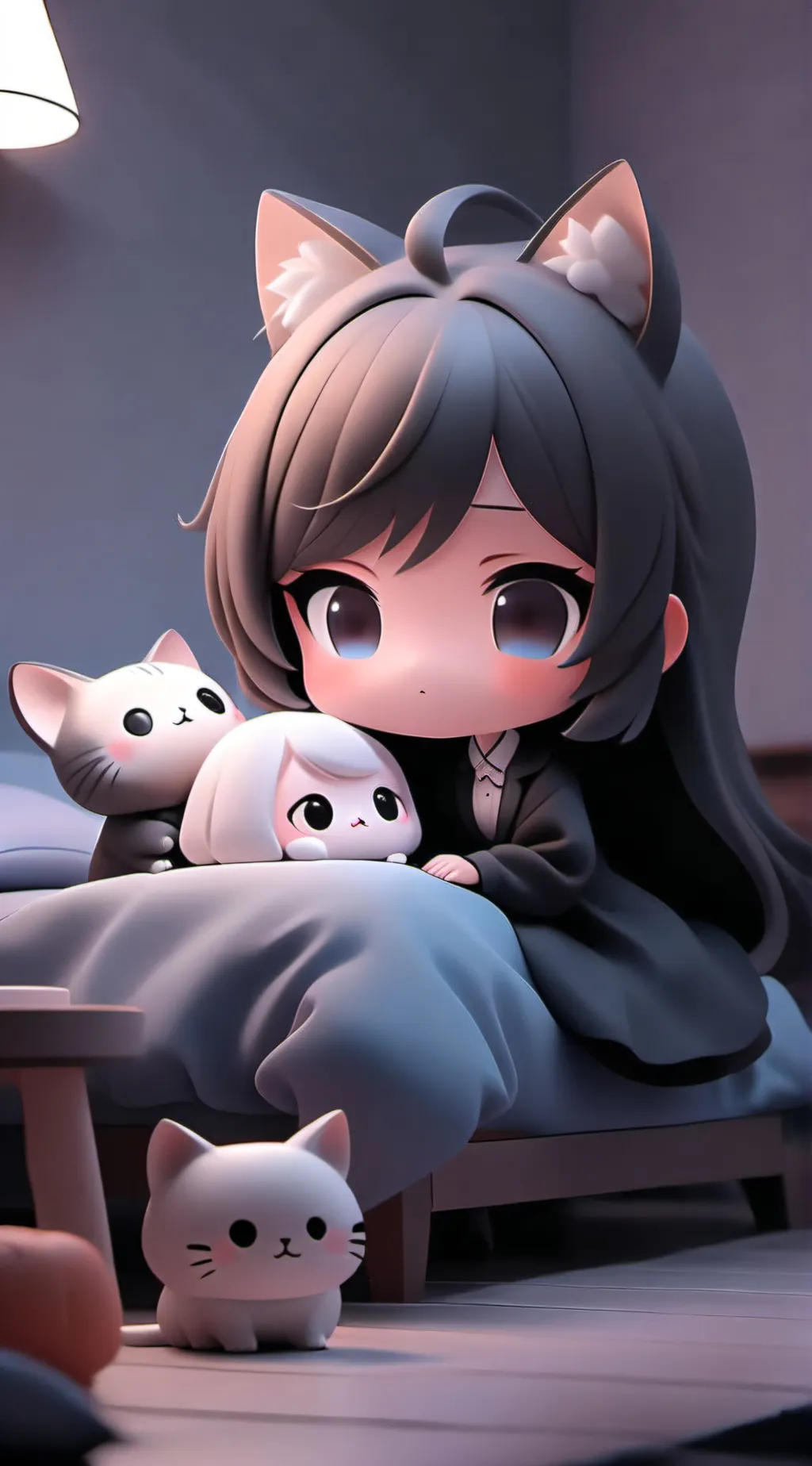 ai character: oreo la bebé gato background