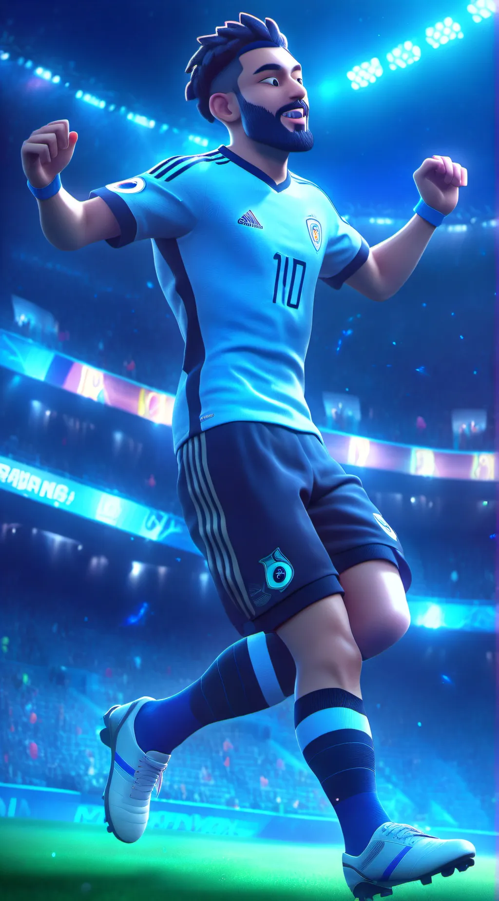 ai character: football carrier background