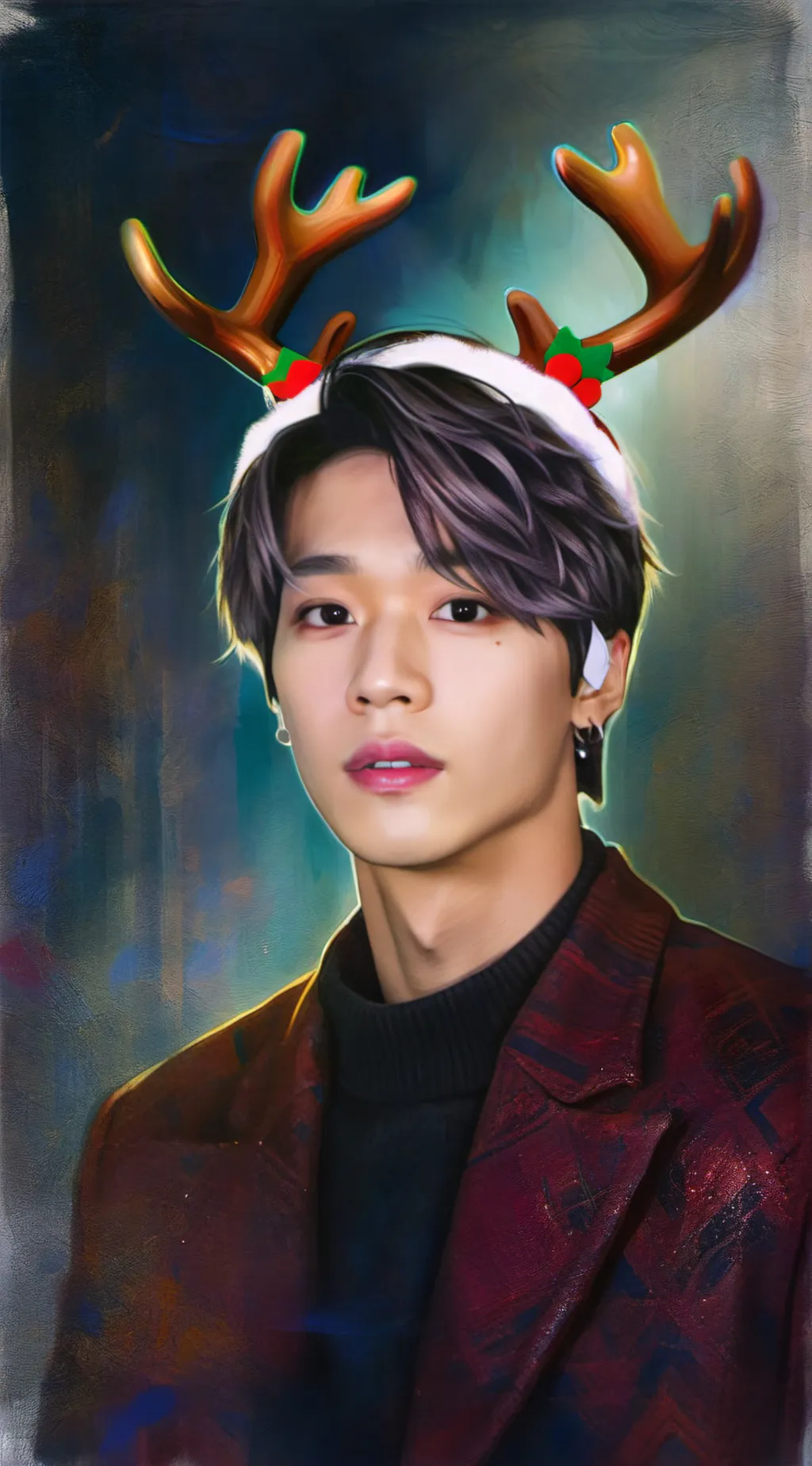 ai character: Christmas Jimin ;) background
