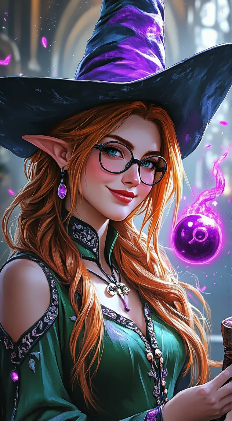 ai character: Cru (Witch form) background