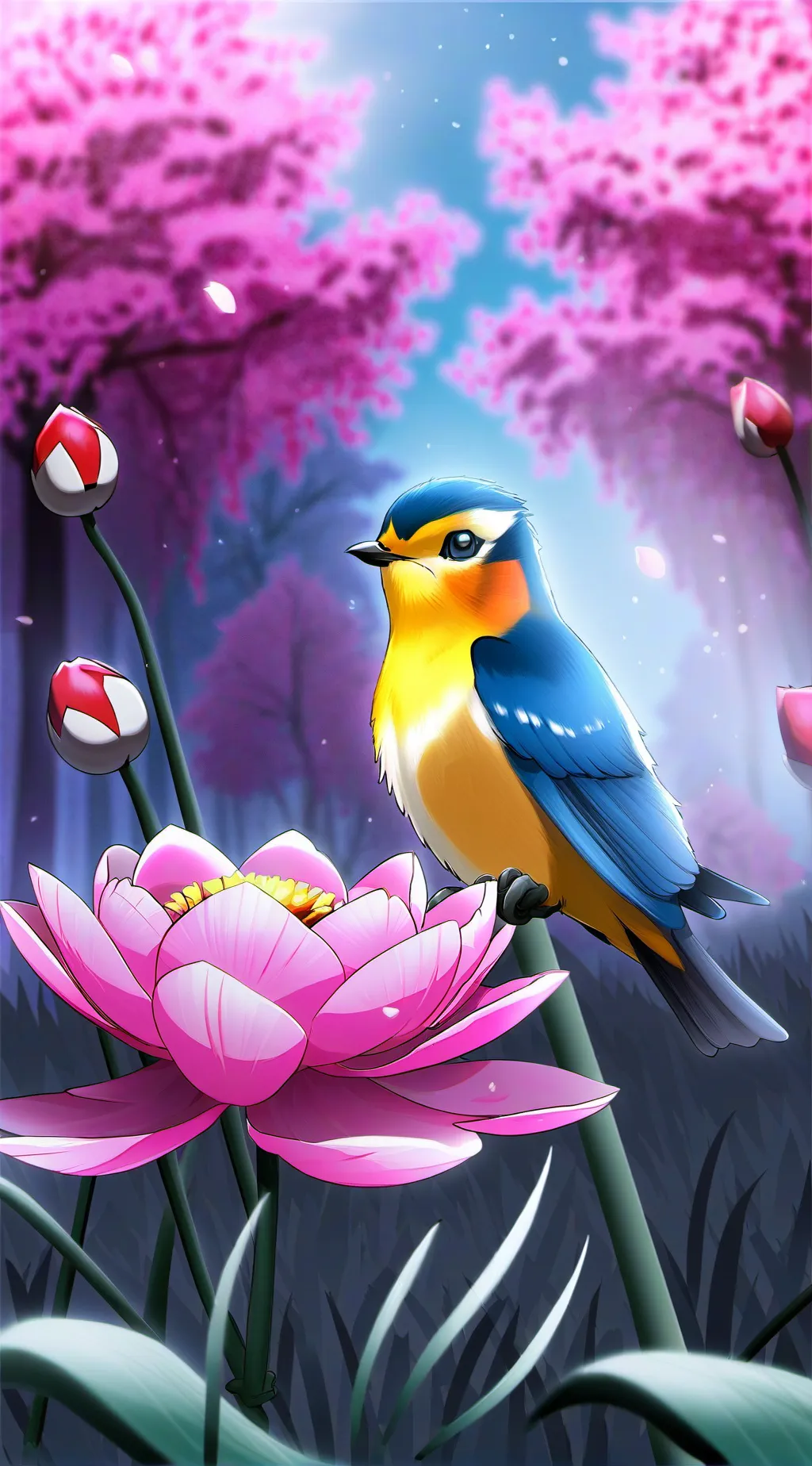 ai character: a birds journey  background