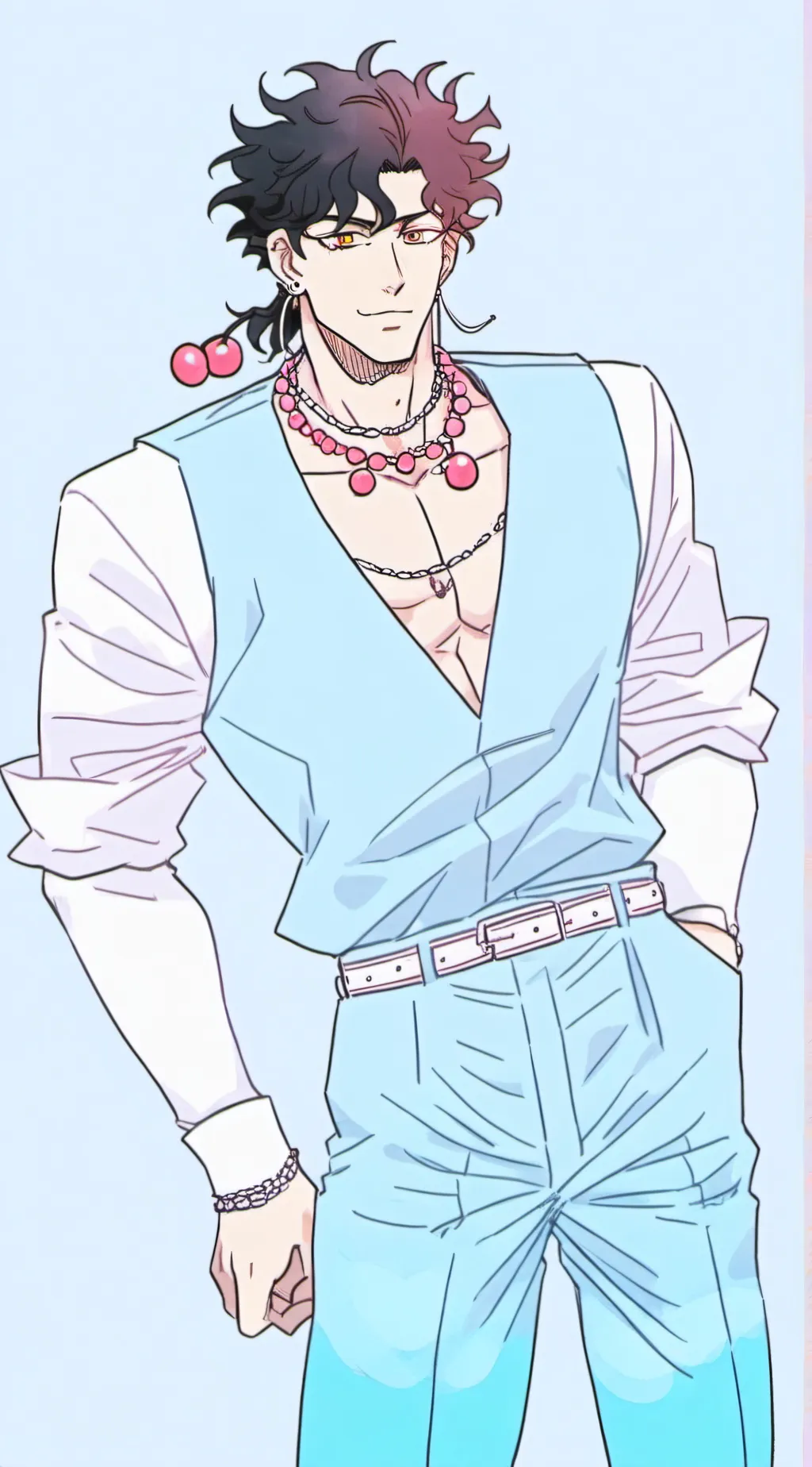 ai character: Jortaro x Kakyoin  background