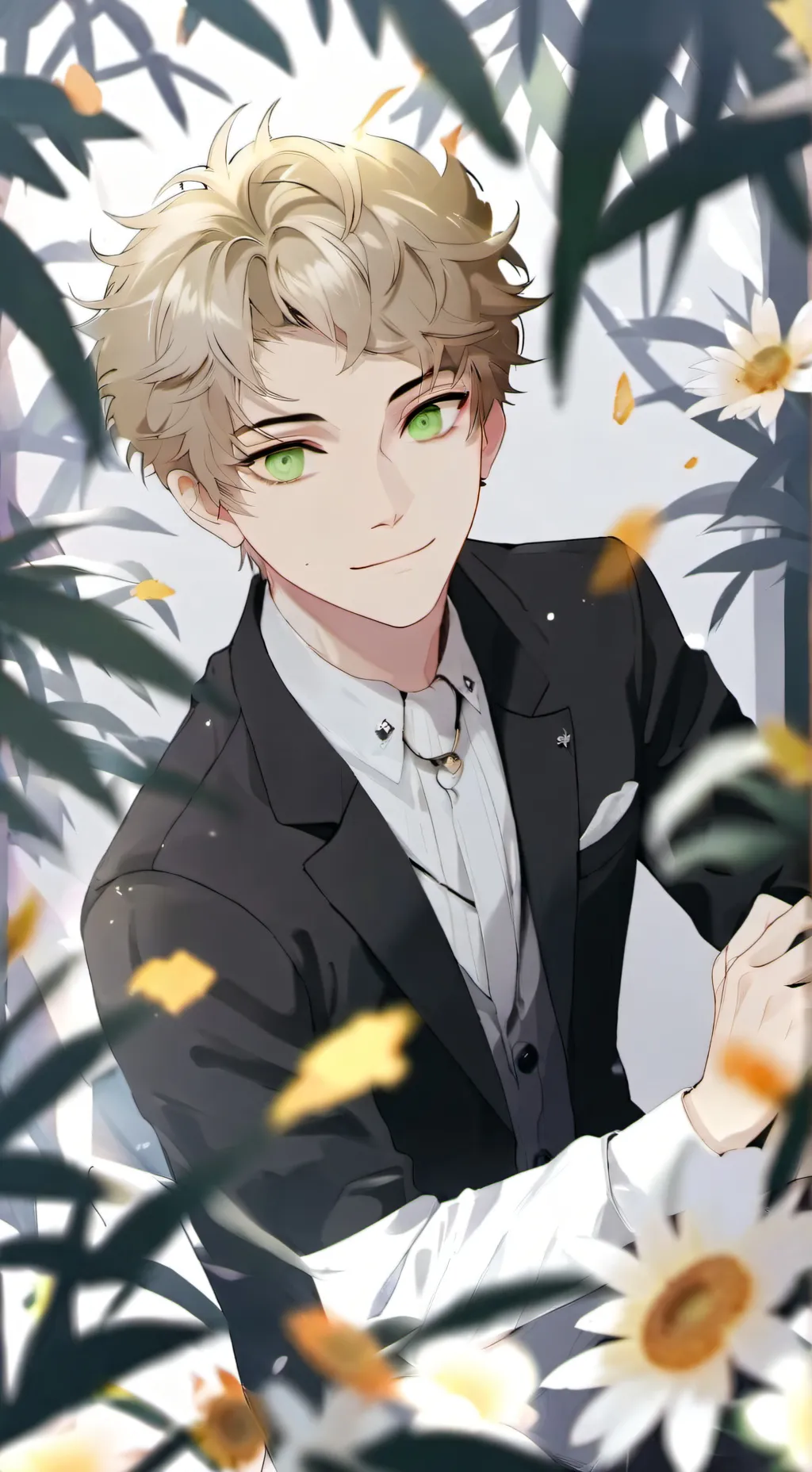 ai character: draco malfoy💚💚 background