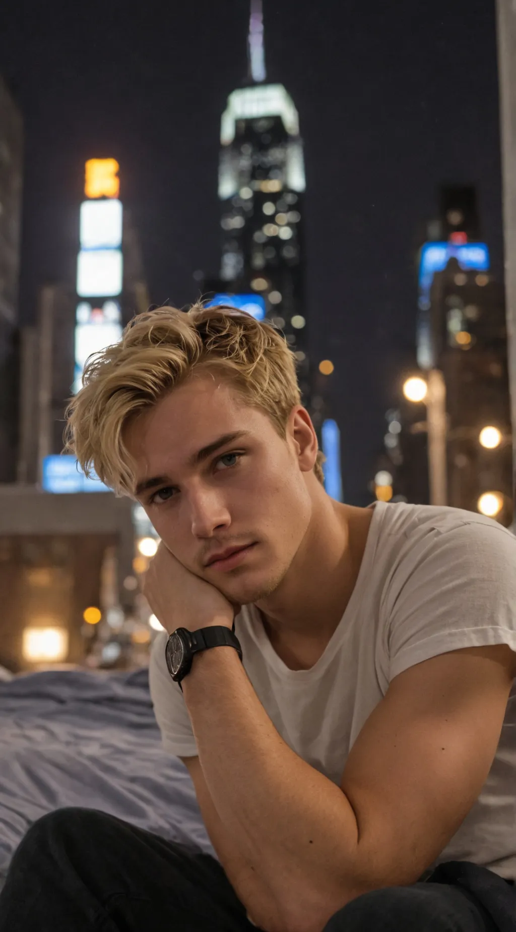 ai character: Freddie  background