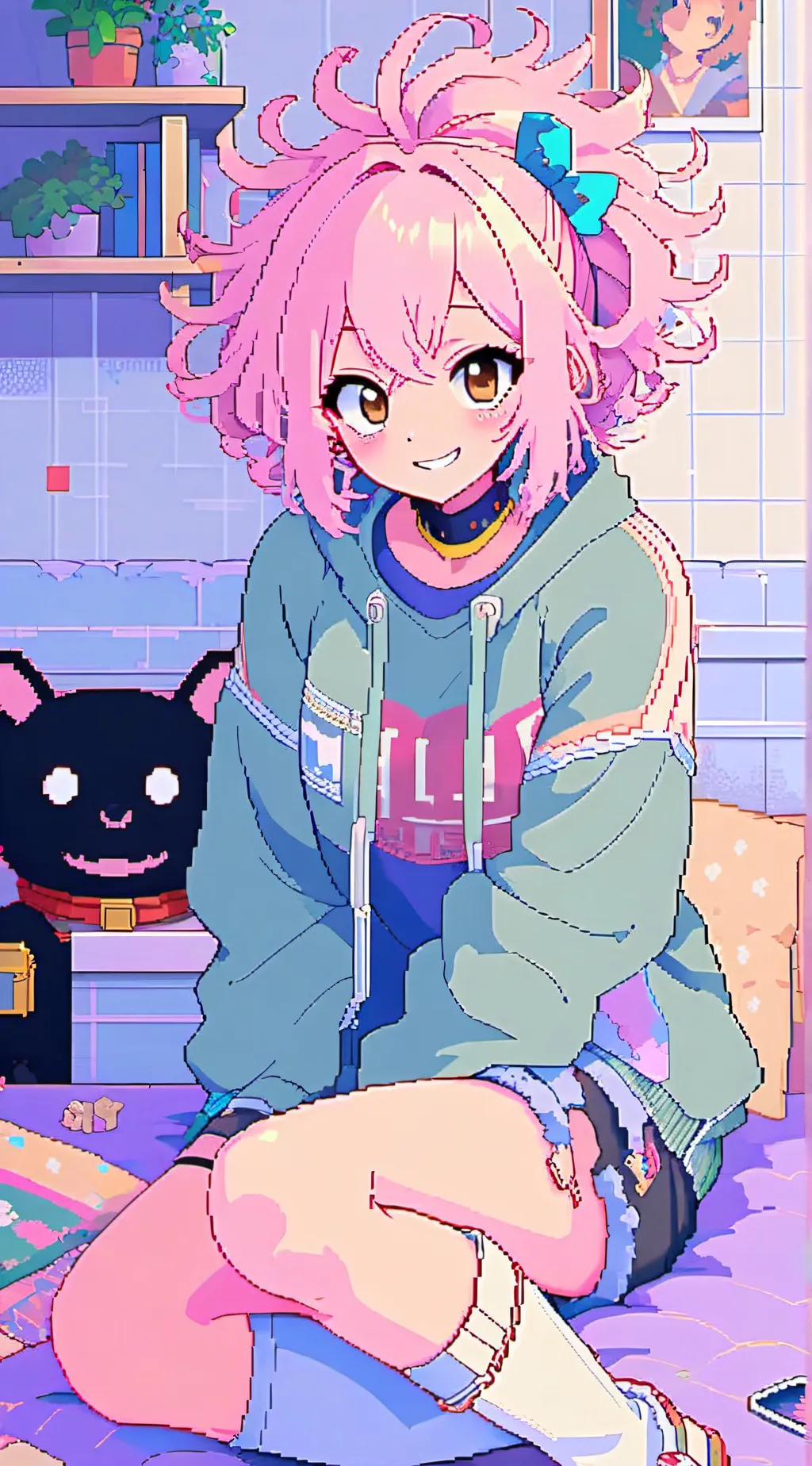 ai character: Mha sleepover background