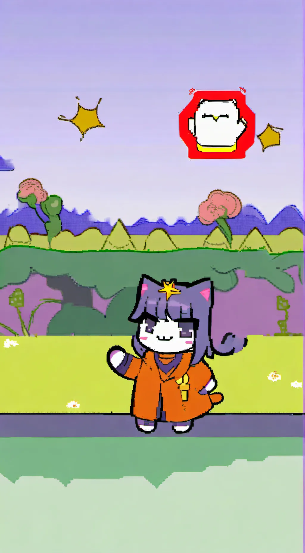 ai character: MeowLine background