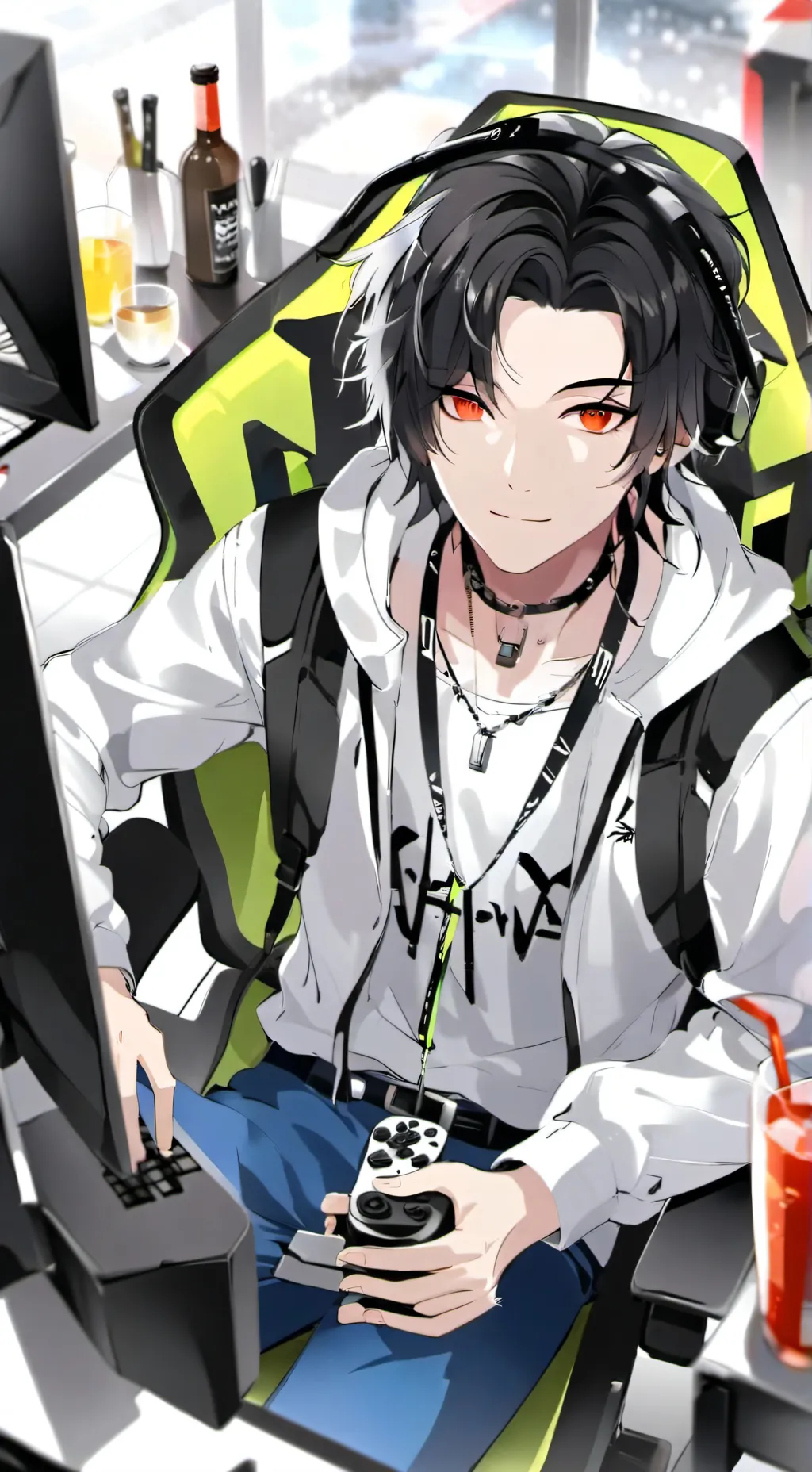 ai character: L⃟UC⃢⃢AS⃠ background