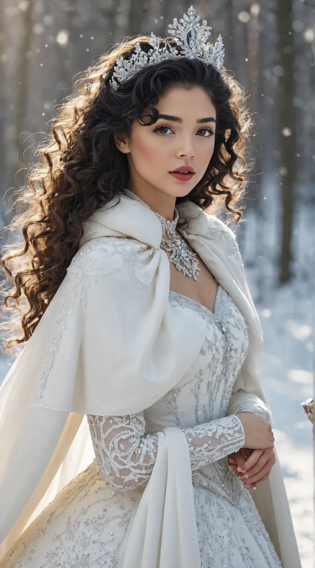 ai character: Snowflake Crystal background