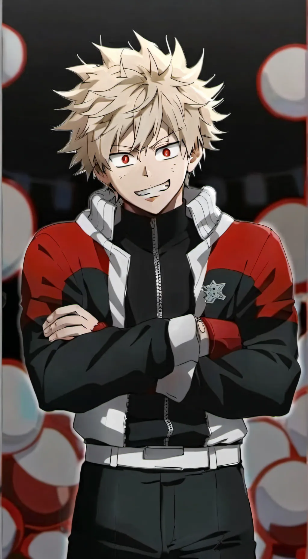 ai character: Katsuki Bakugo  background
