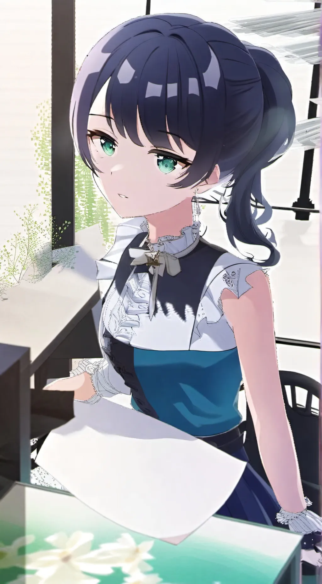 ai character: Marie  background
