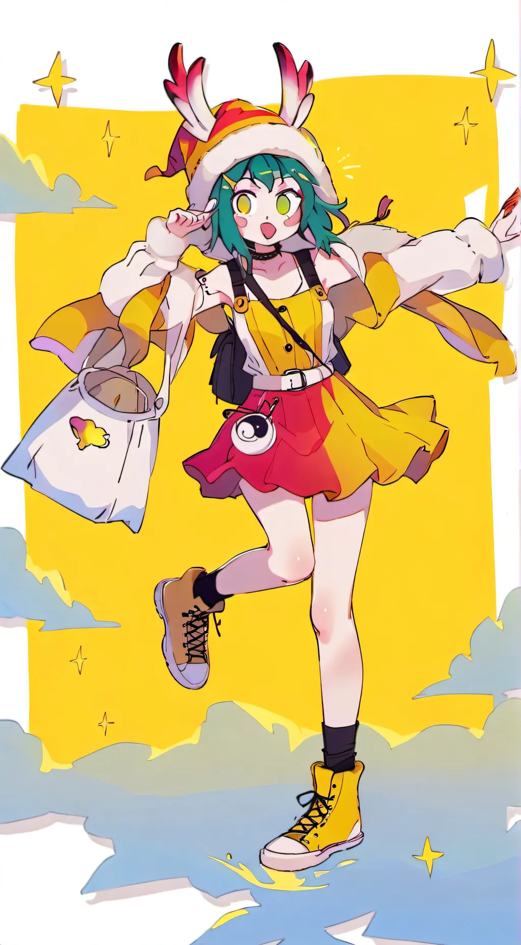 ai character: girl deku background