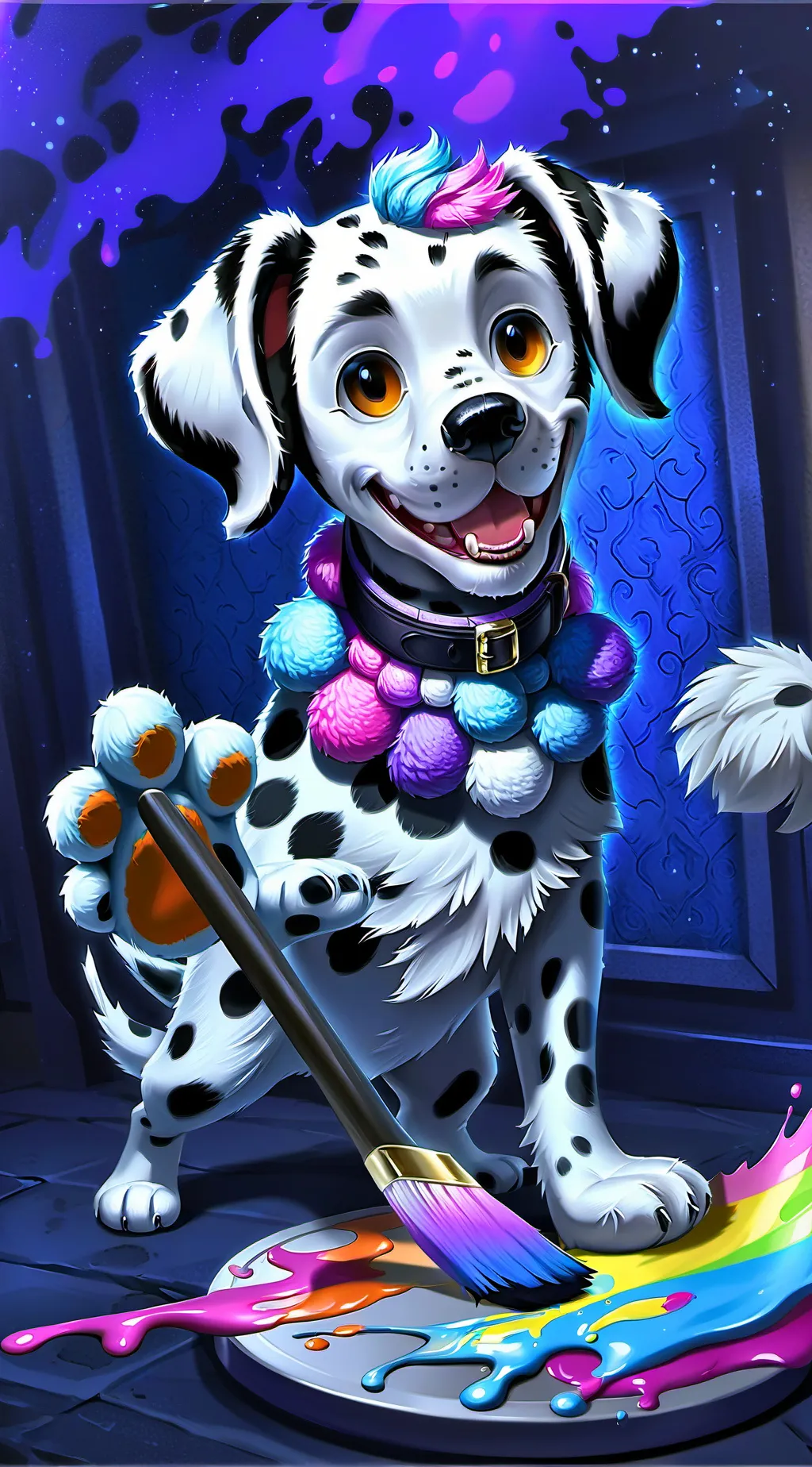 ai character: Prism Dalmatian Spirit background