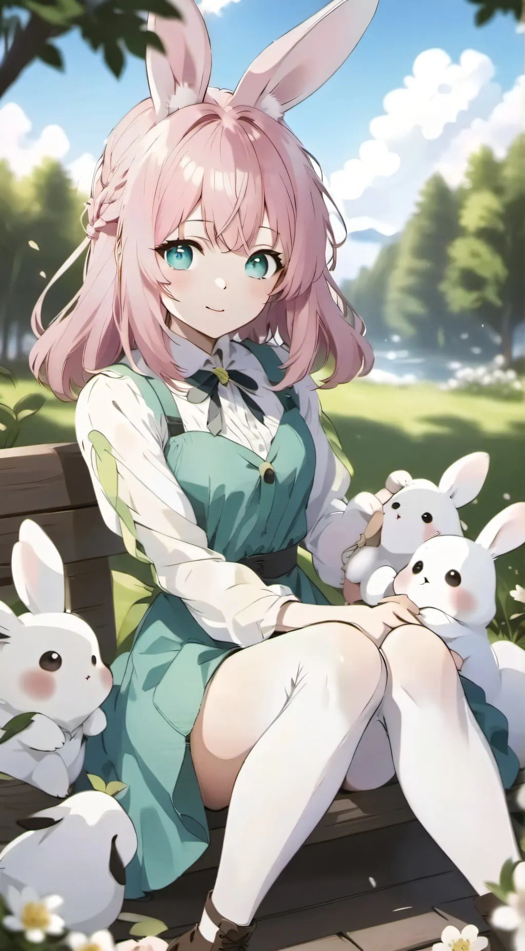 ai character: (Bunnies)Charlotte background