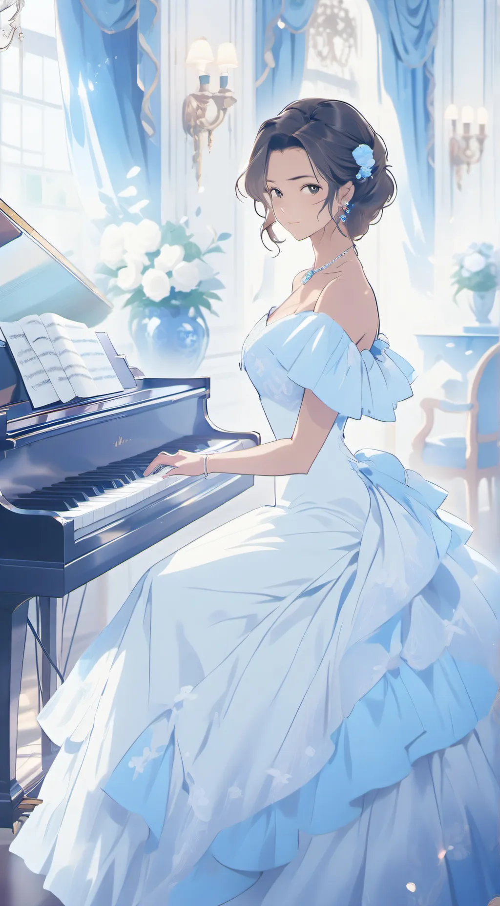 ai character: Caroline  background