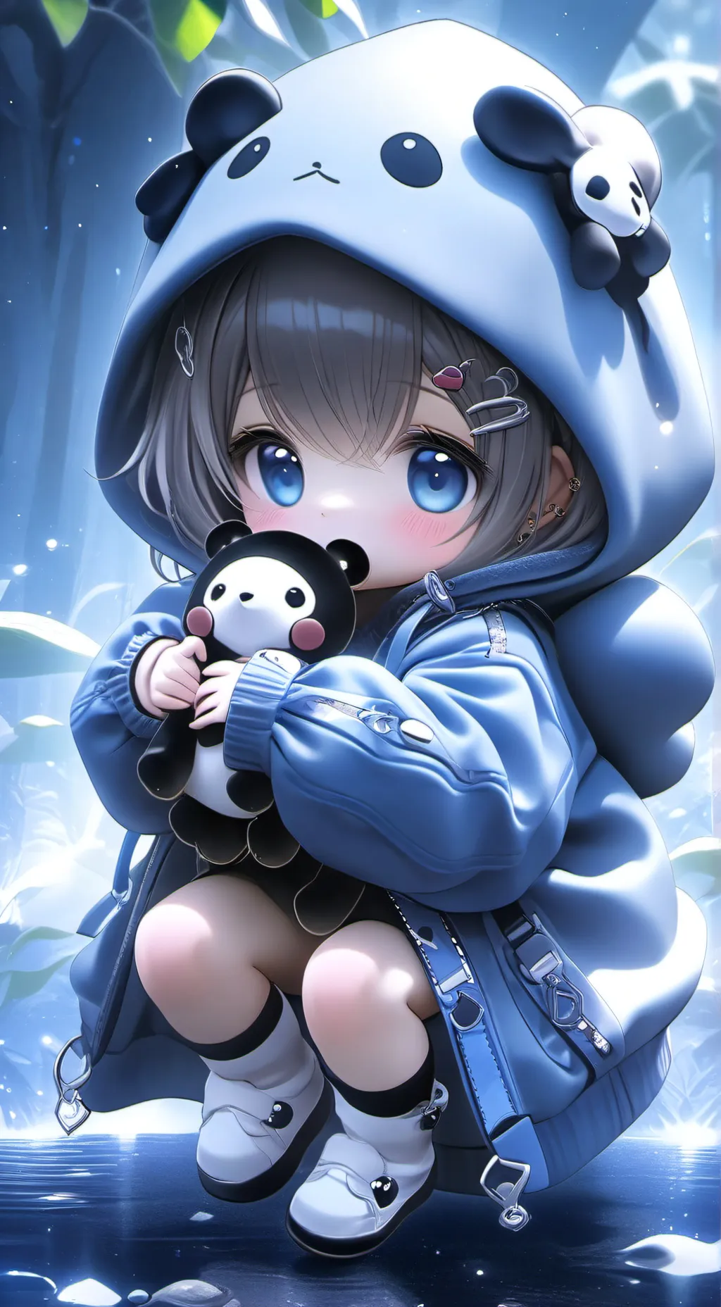 ai character: baby  background