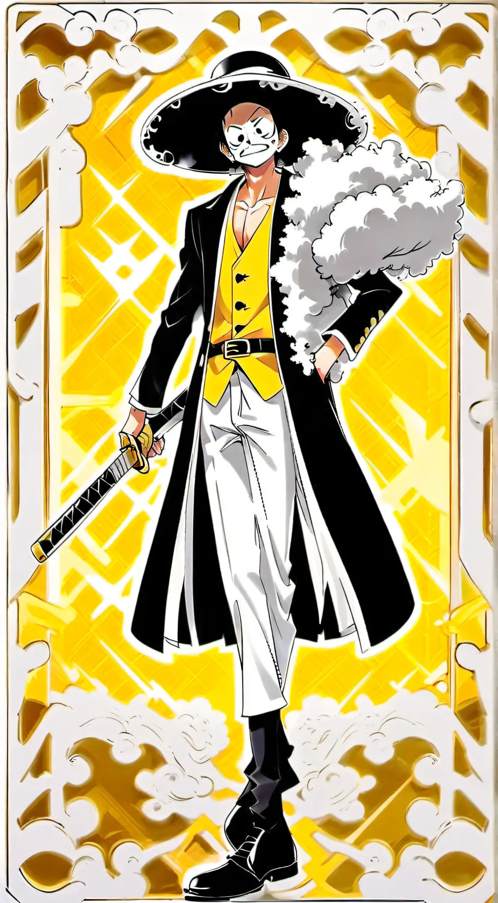 ai character: One piece  background