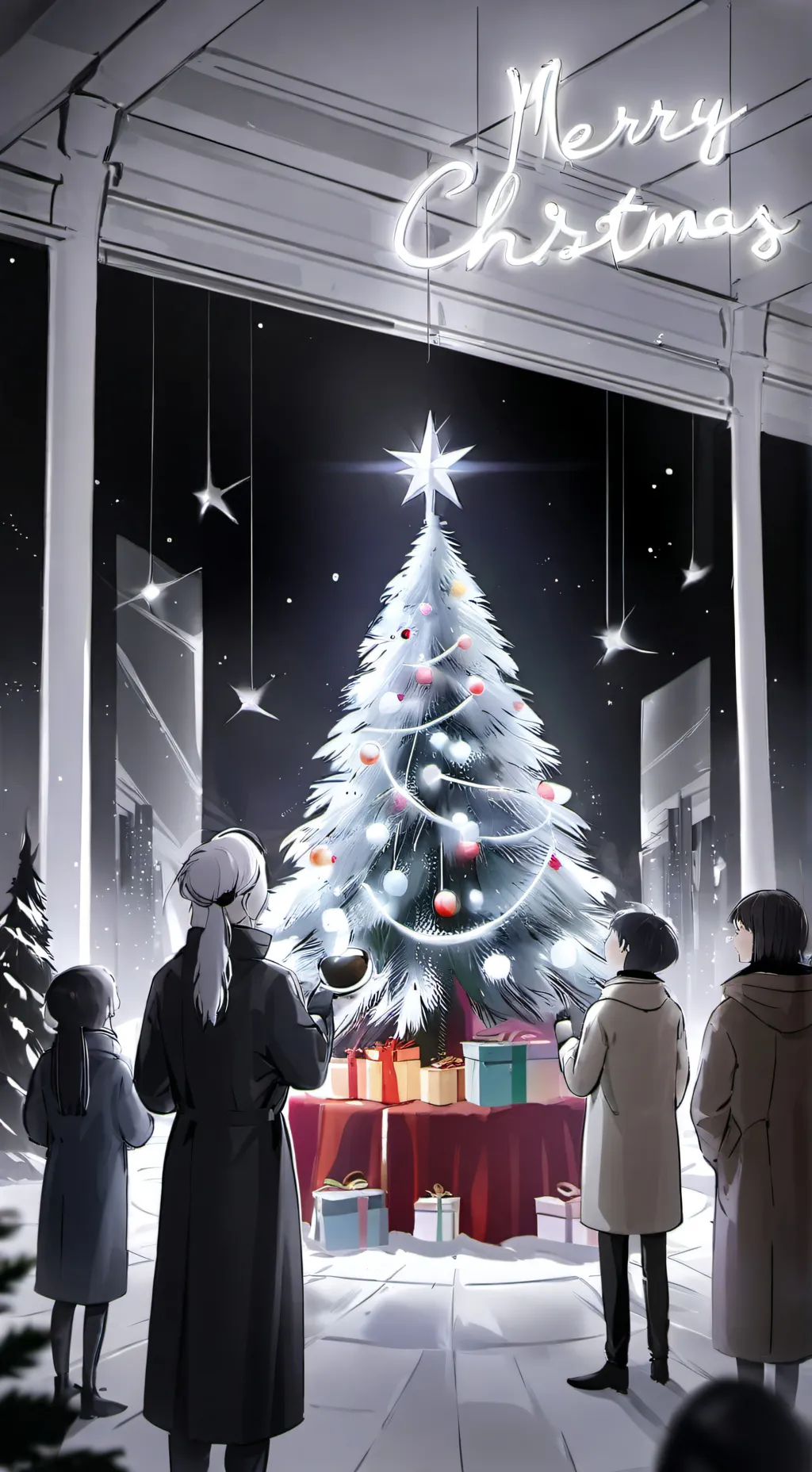 ai character: Christmas  background