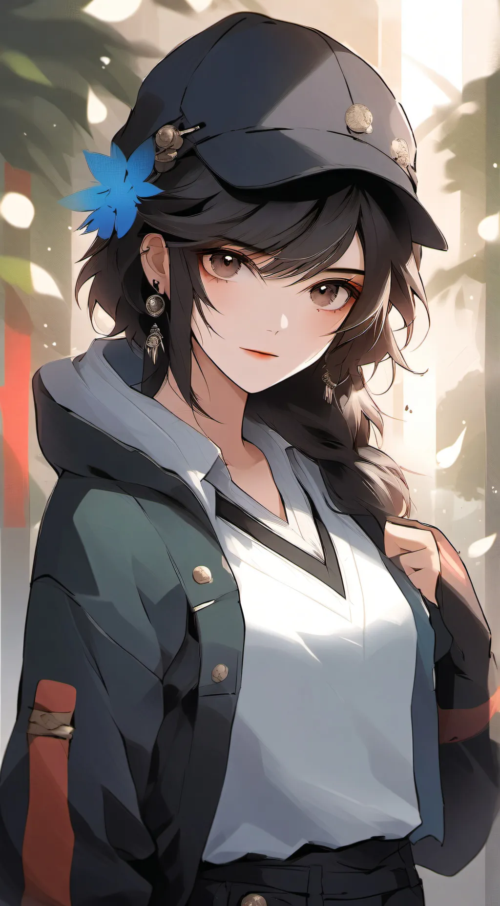 ai character: tomboy Hannah  background