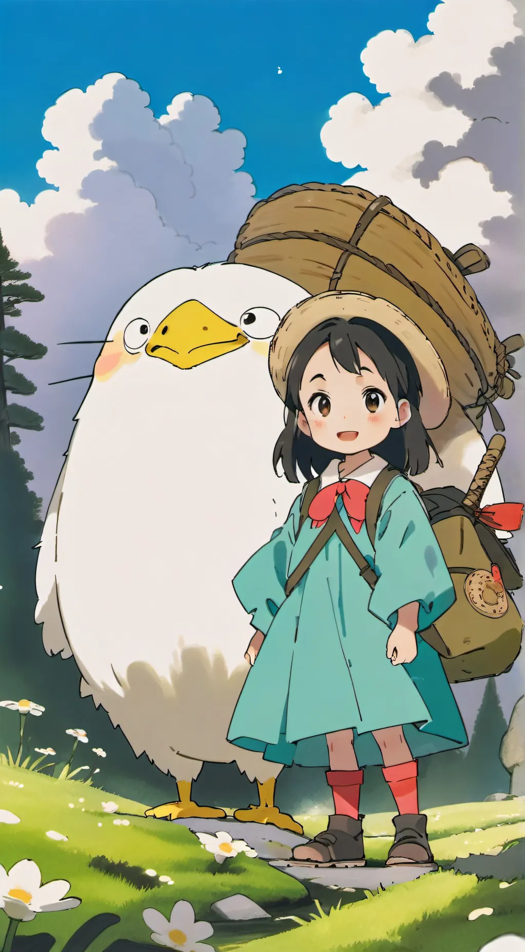 ai character: pato gigante background