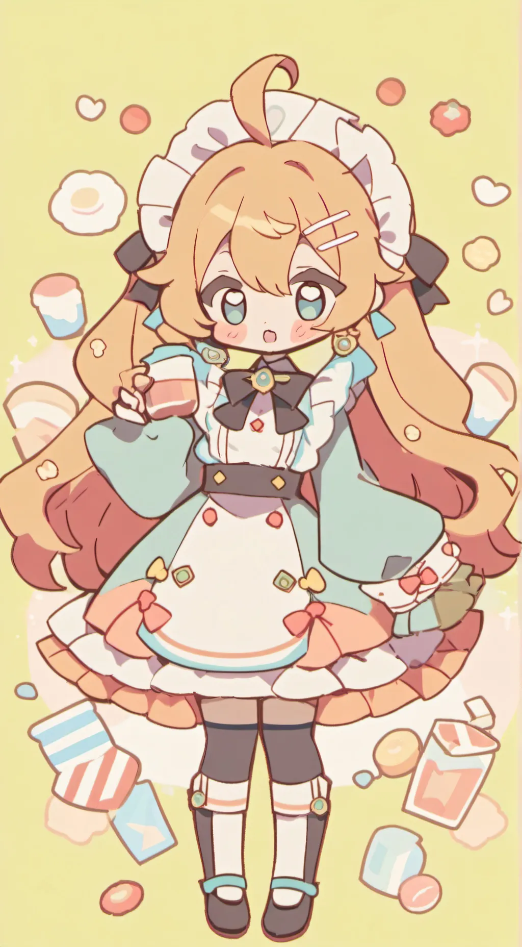 ai character: Orange sugar  ￼￼ background