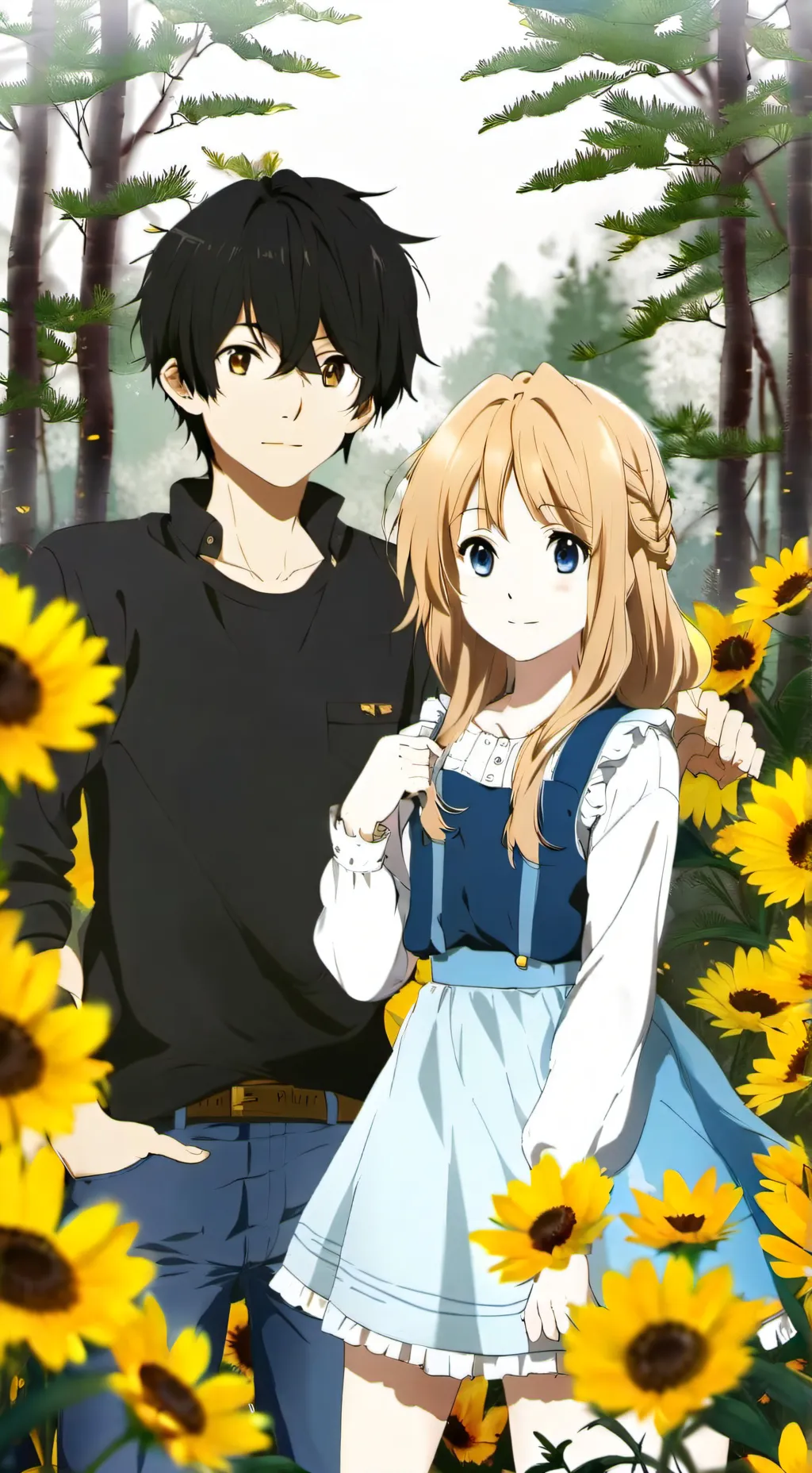 ai character: Aliah and Russell  background