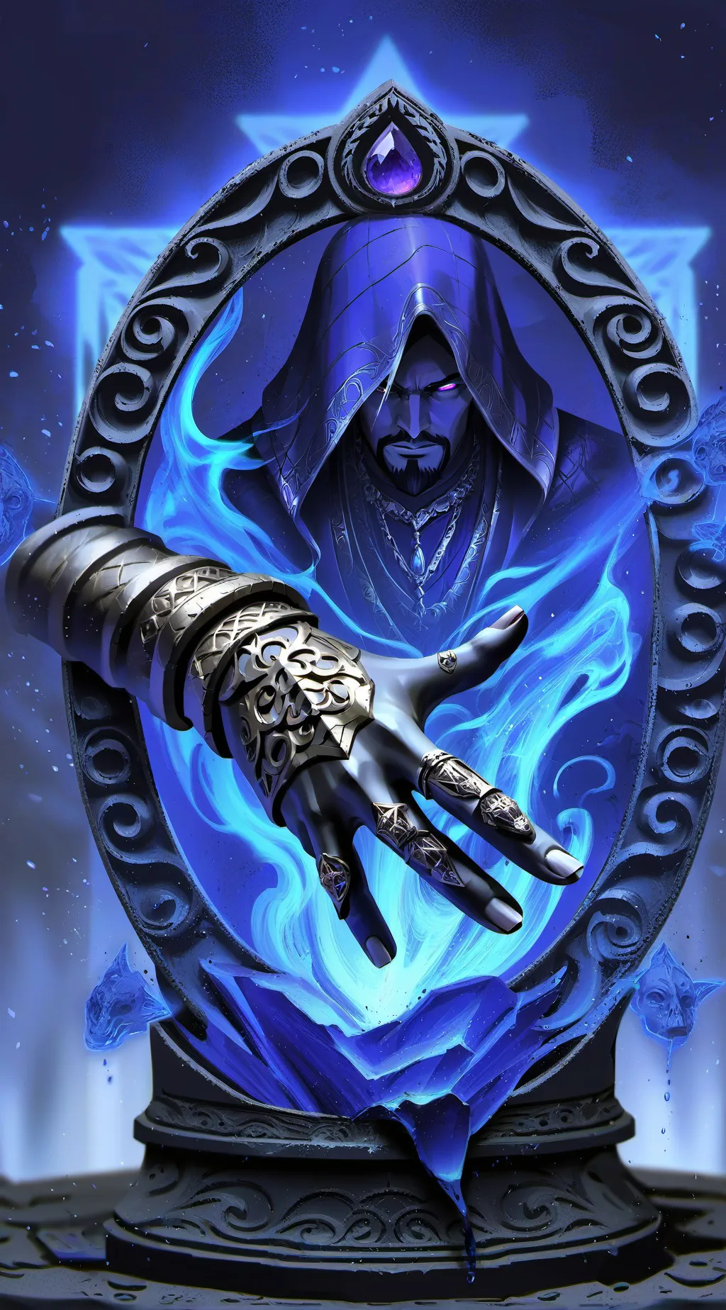 ai character: focus background