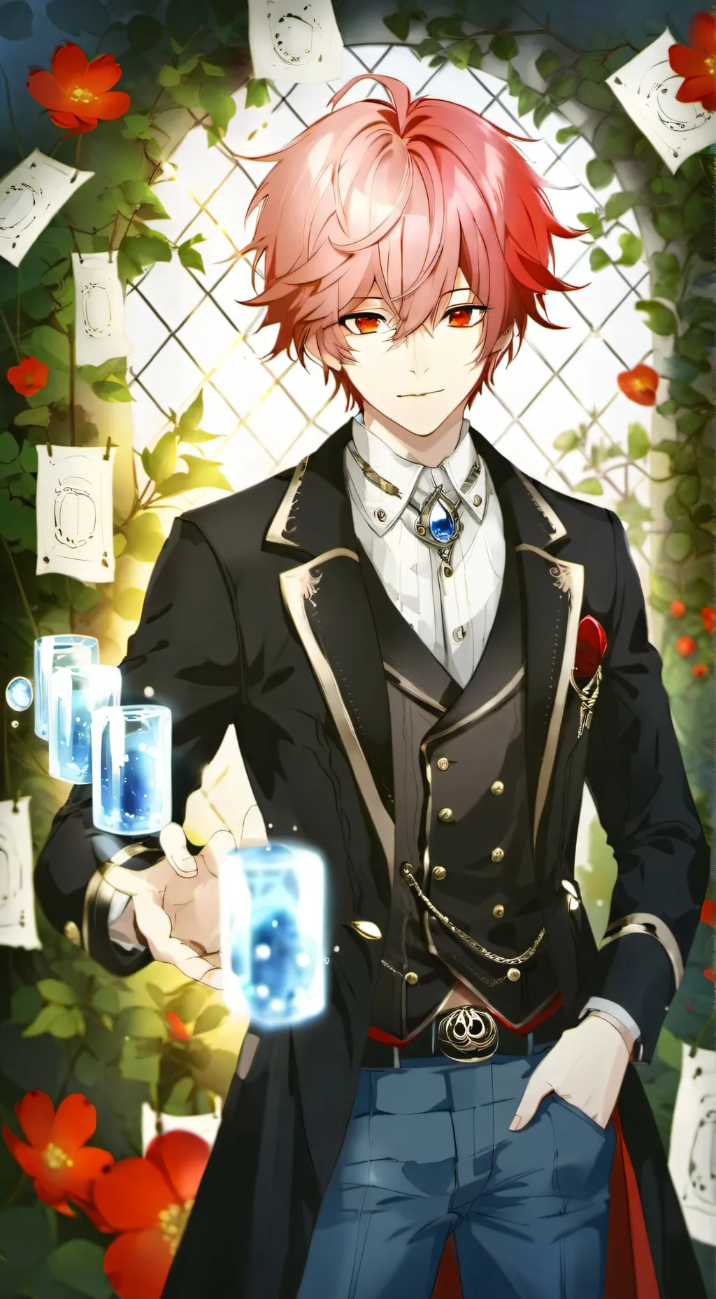 ai character: Moon background