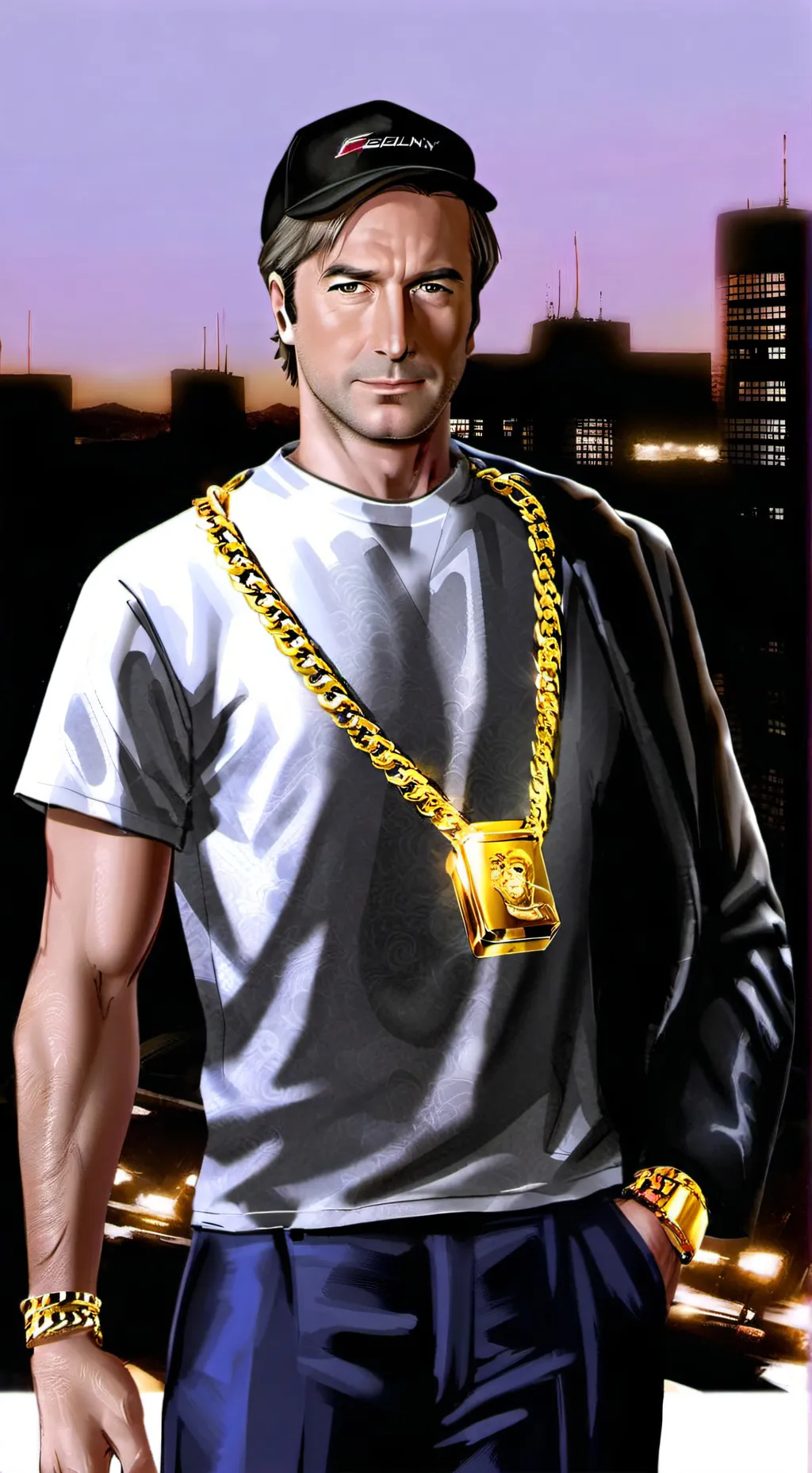 ai character: Hip saul goodman background