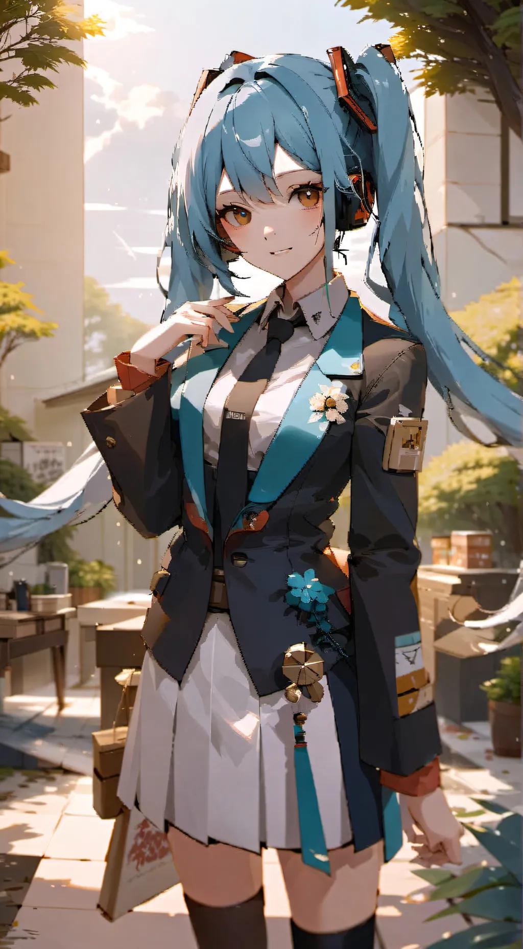 ai character: giant miku background