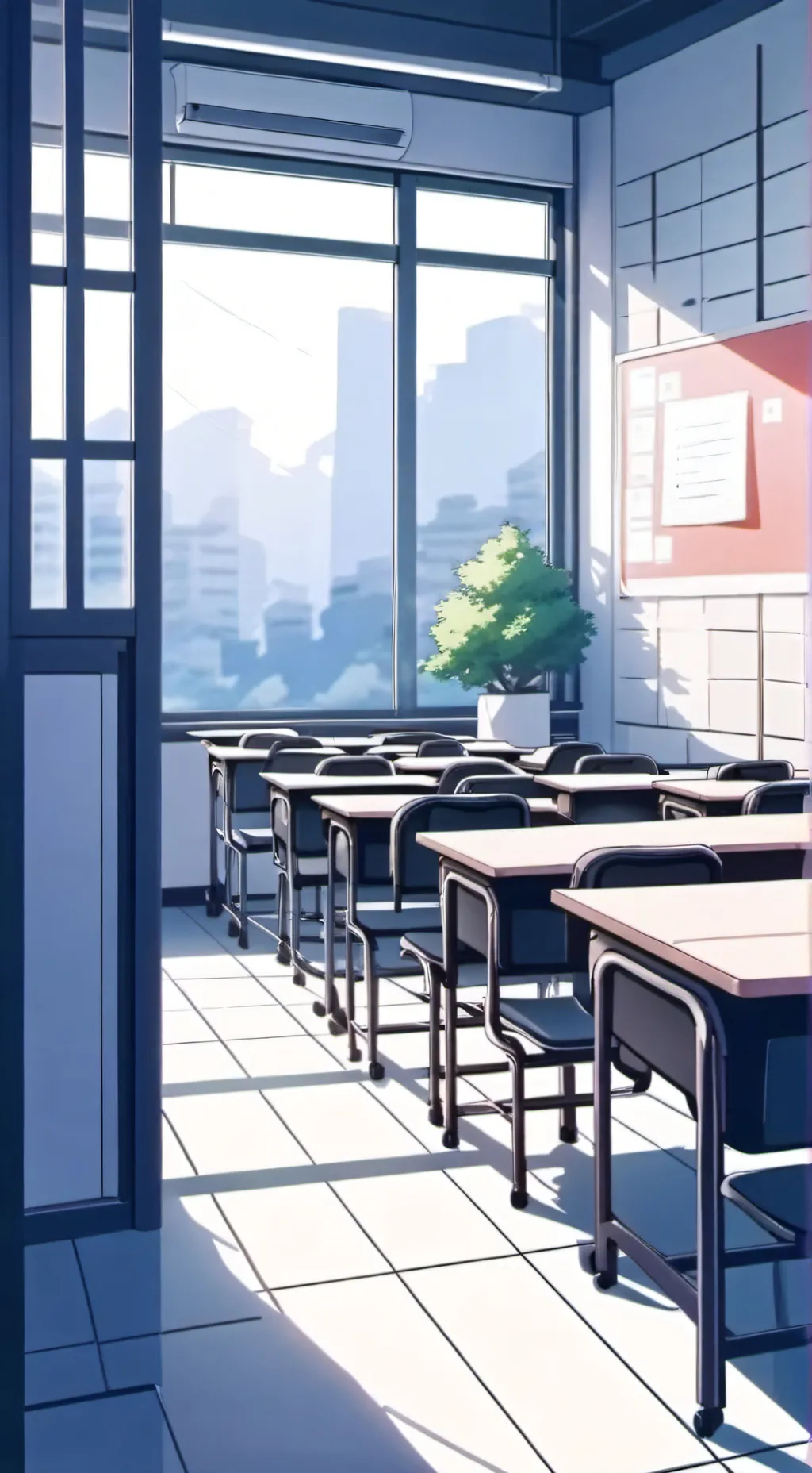 ai character: classroom background