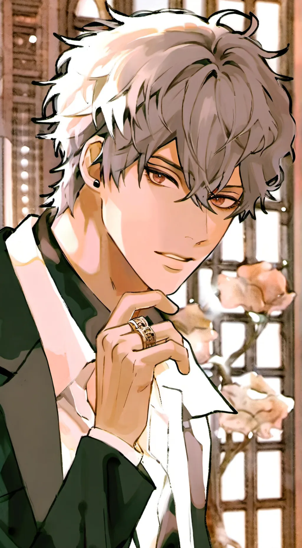 ai character: Rain background