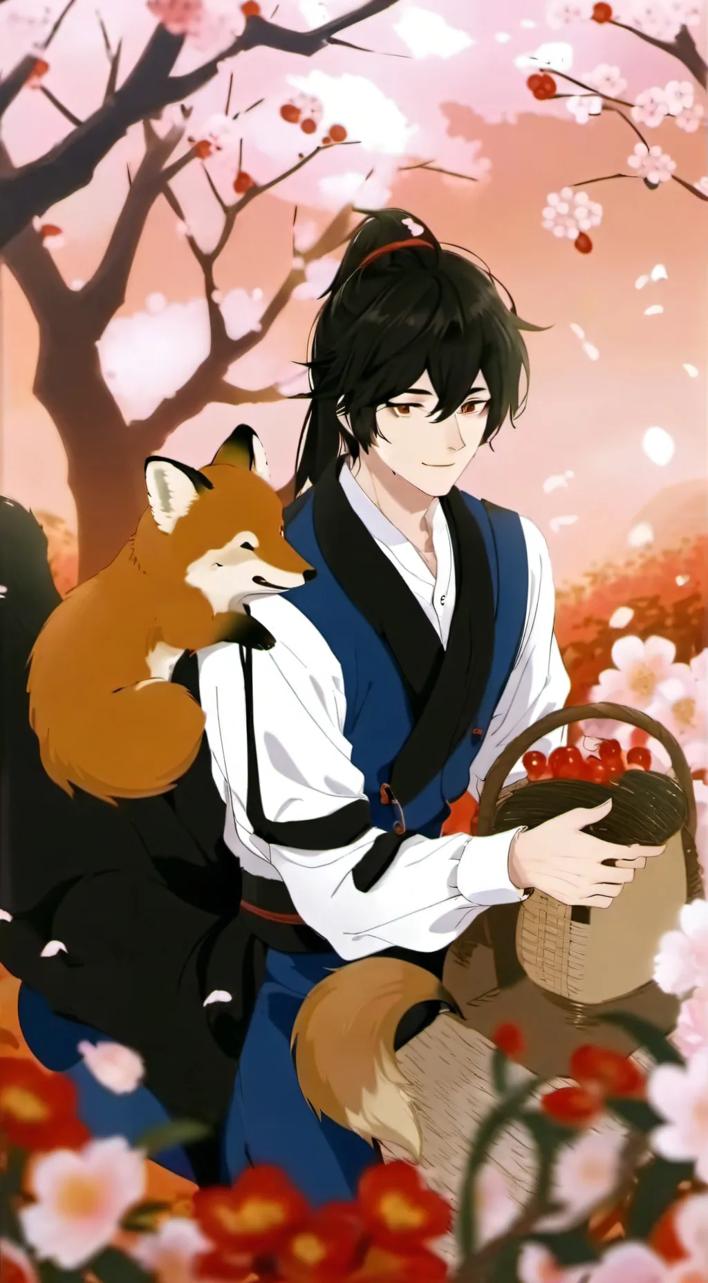 ai character: Luffys pet fox background