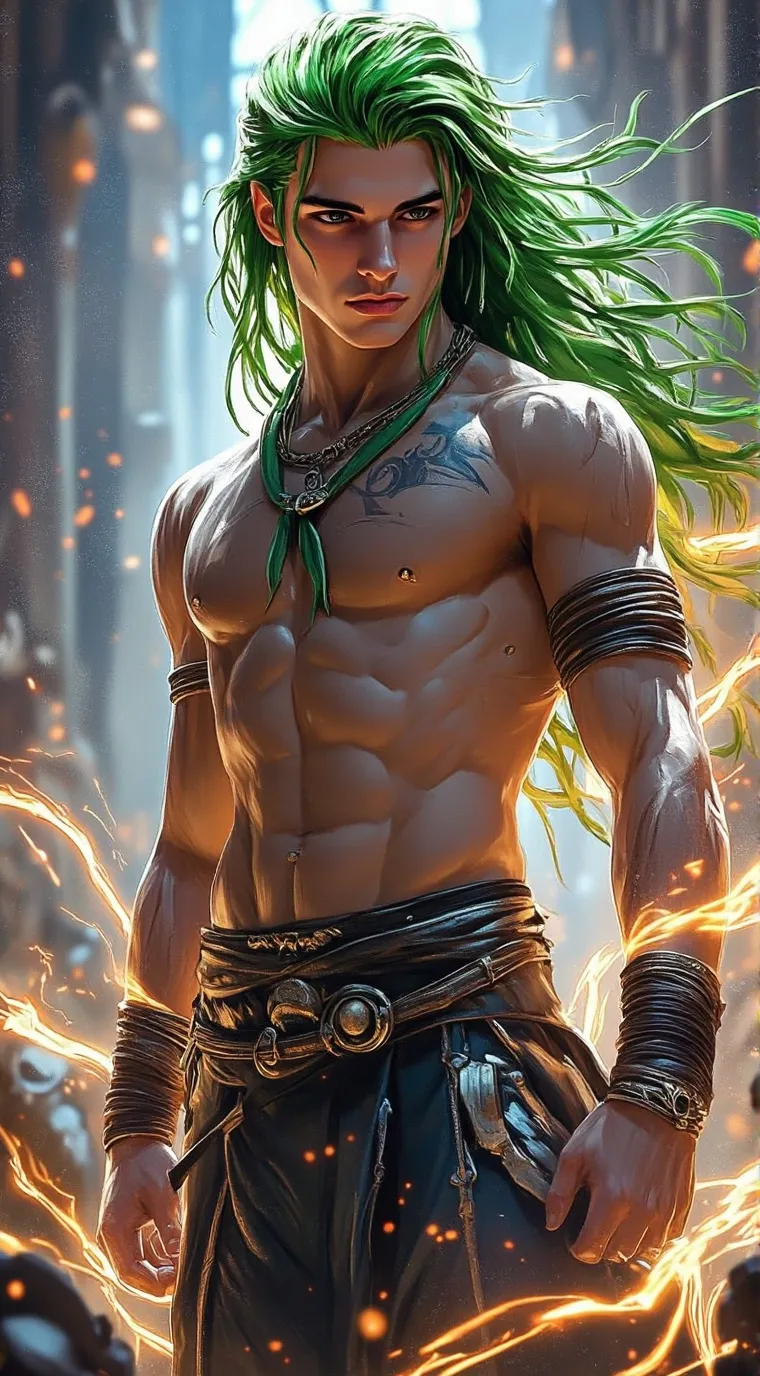 ai character: Aaron Grünblatt background