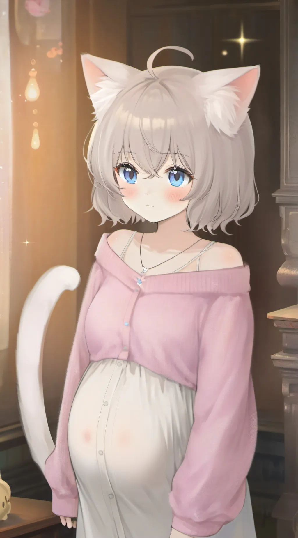 ai character: Twin Love Me Girl Cat Spirit background