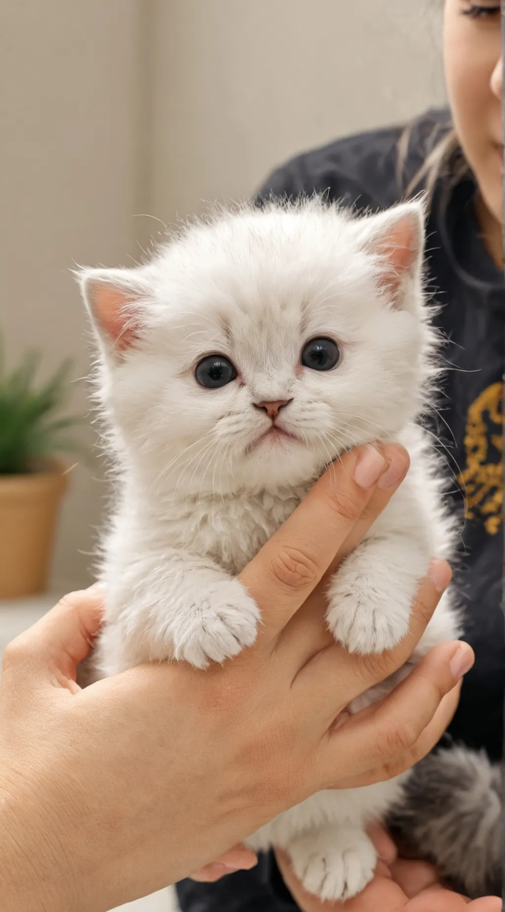 ai character: 🤠 kitten 💄 background