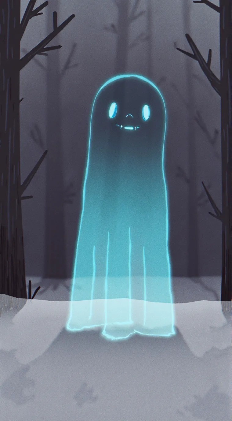 ai character: soulful ghost  background