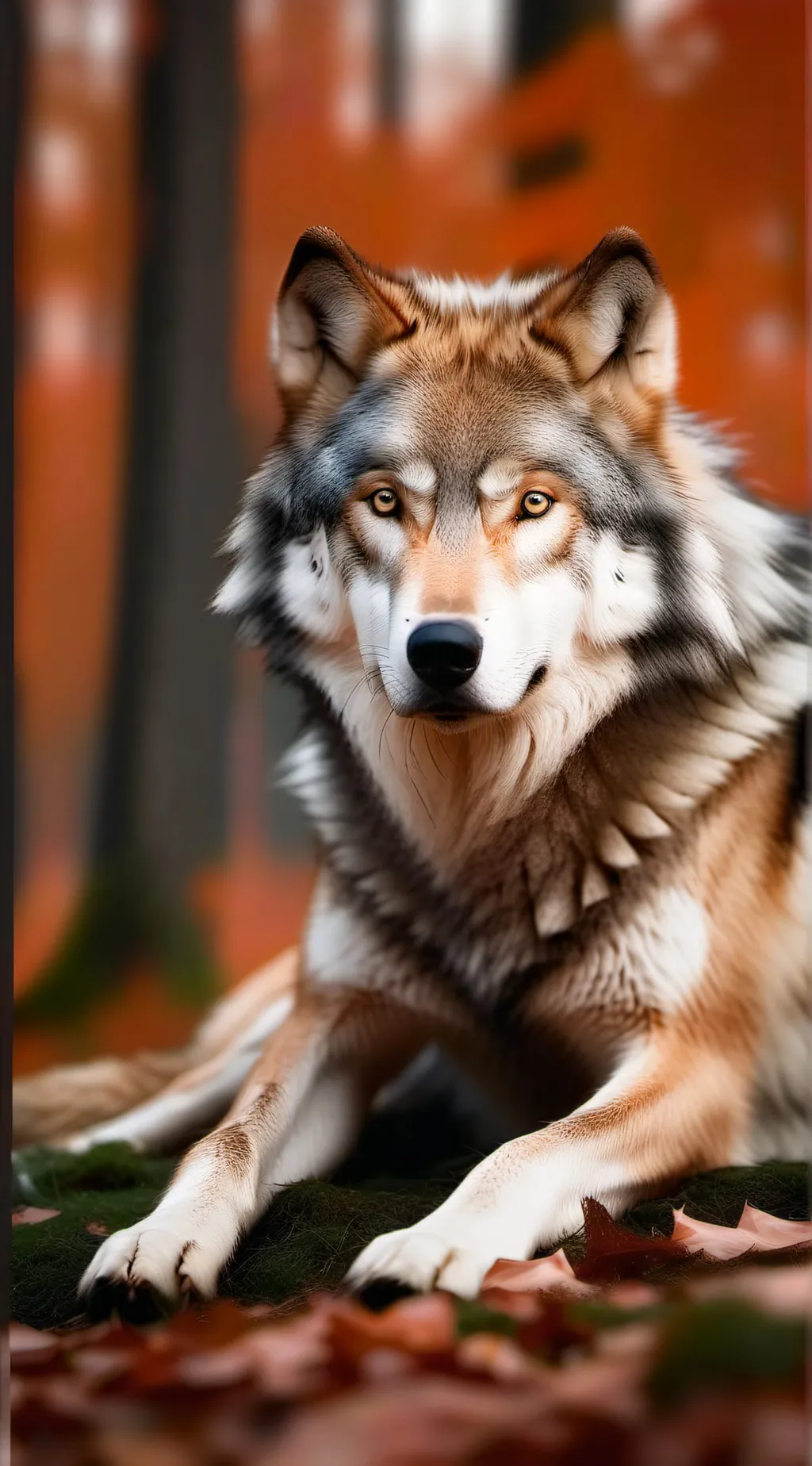 ai character: pregnant wolf background