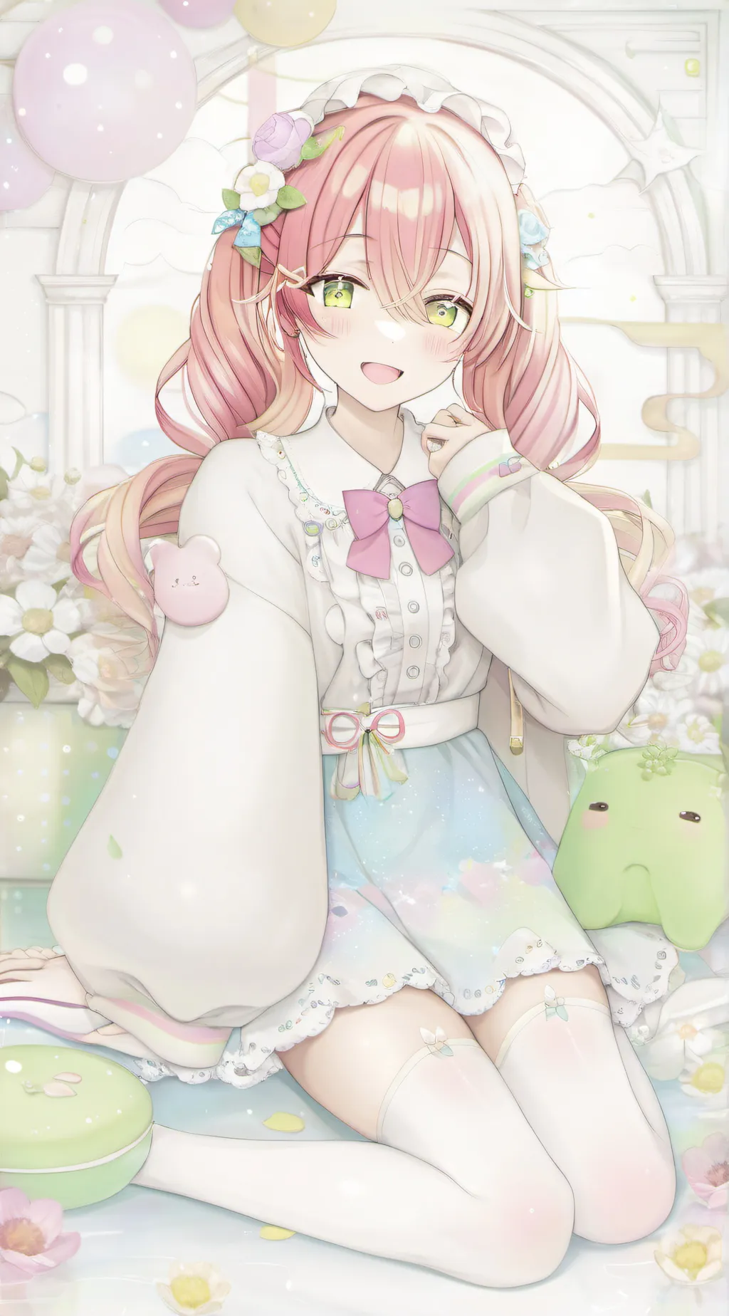 ai character: eye contact ds background