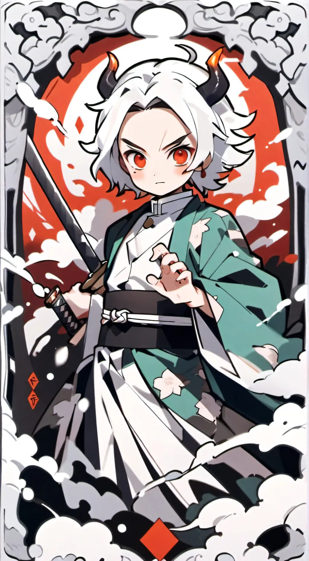 ai character: Demon slayer background