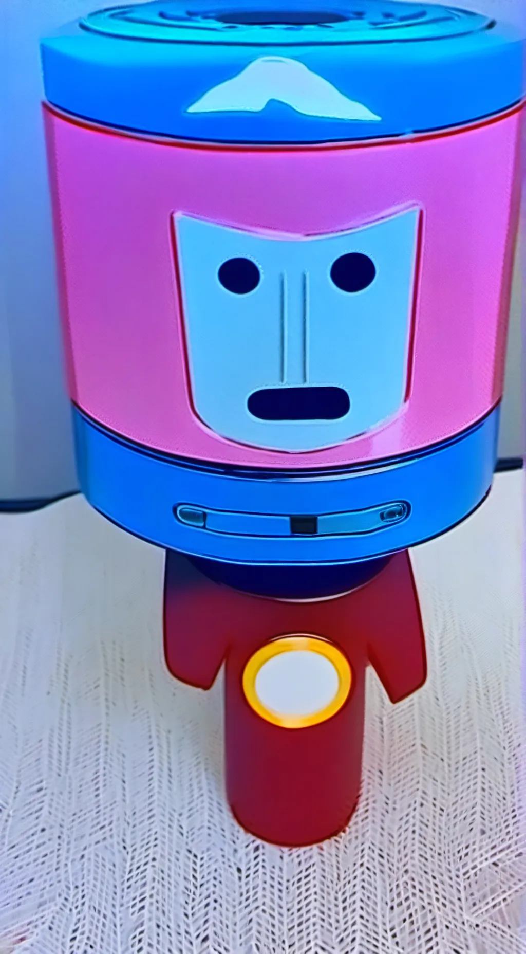 ai character: mini titan tv man  background