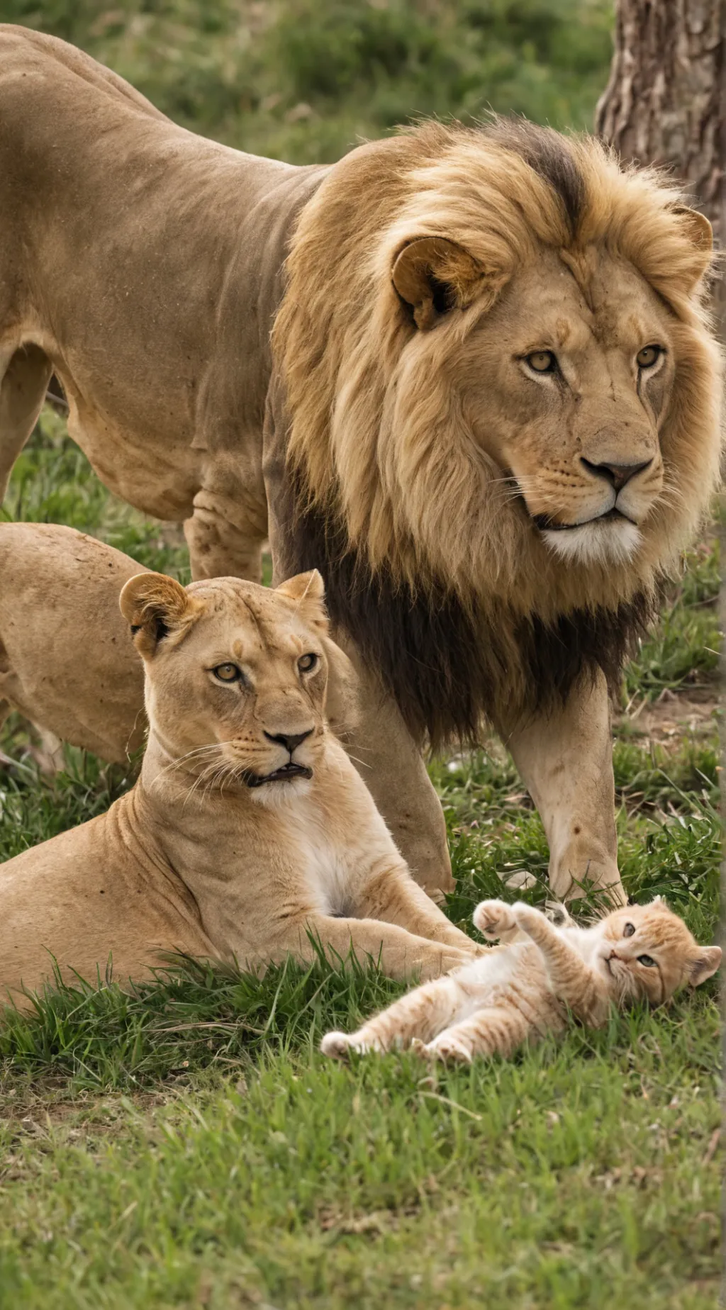 ai character: LIONS background