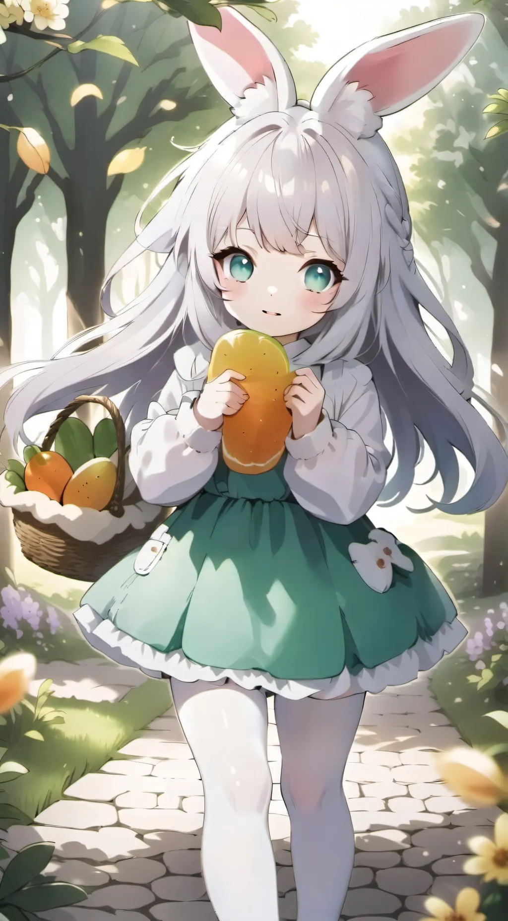 ai character: bunny girl thief background